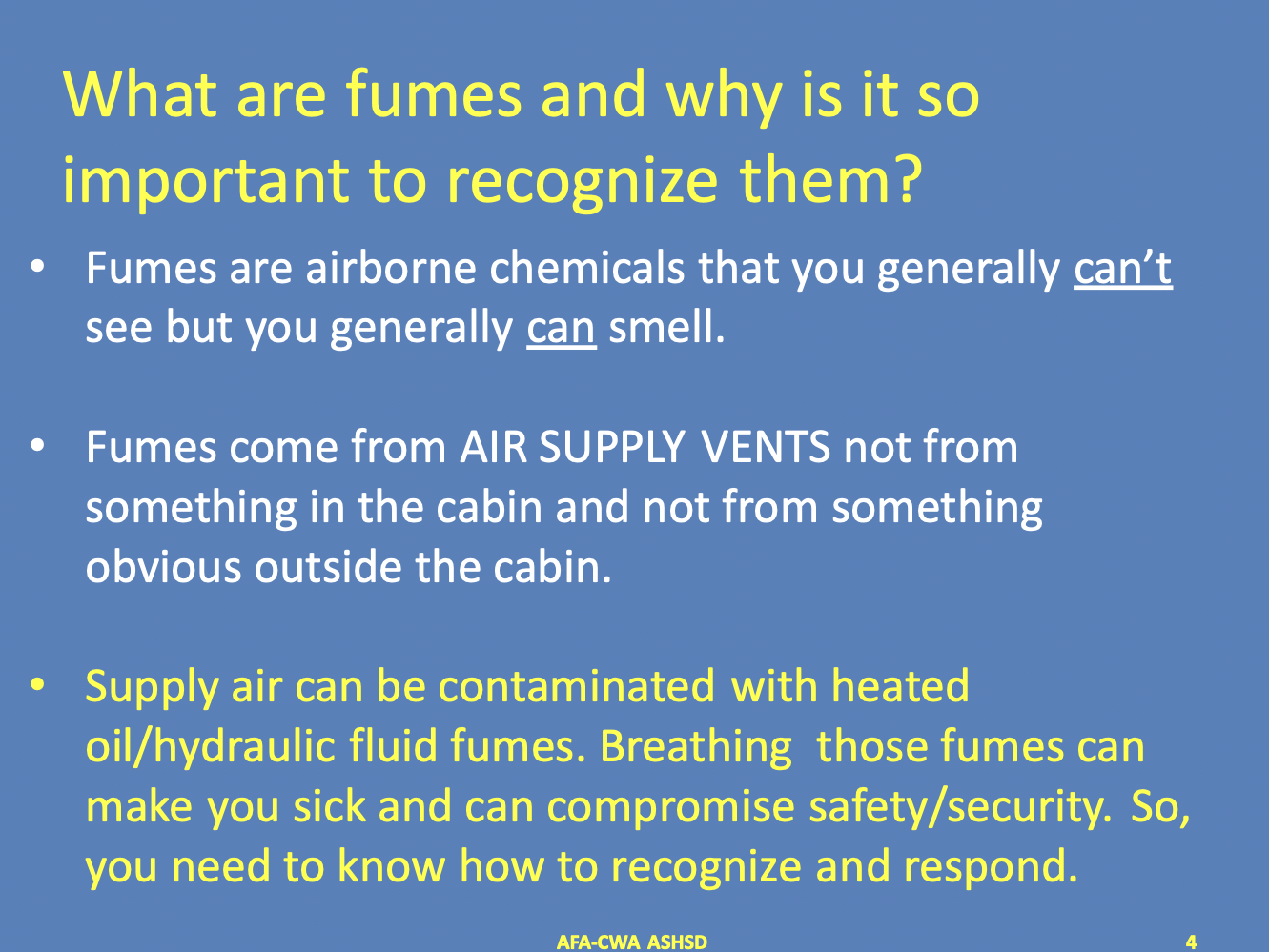 Smoke & Fumes — AFACWA ENVOY AIR