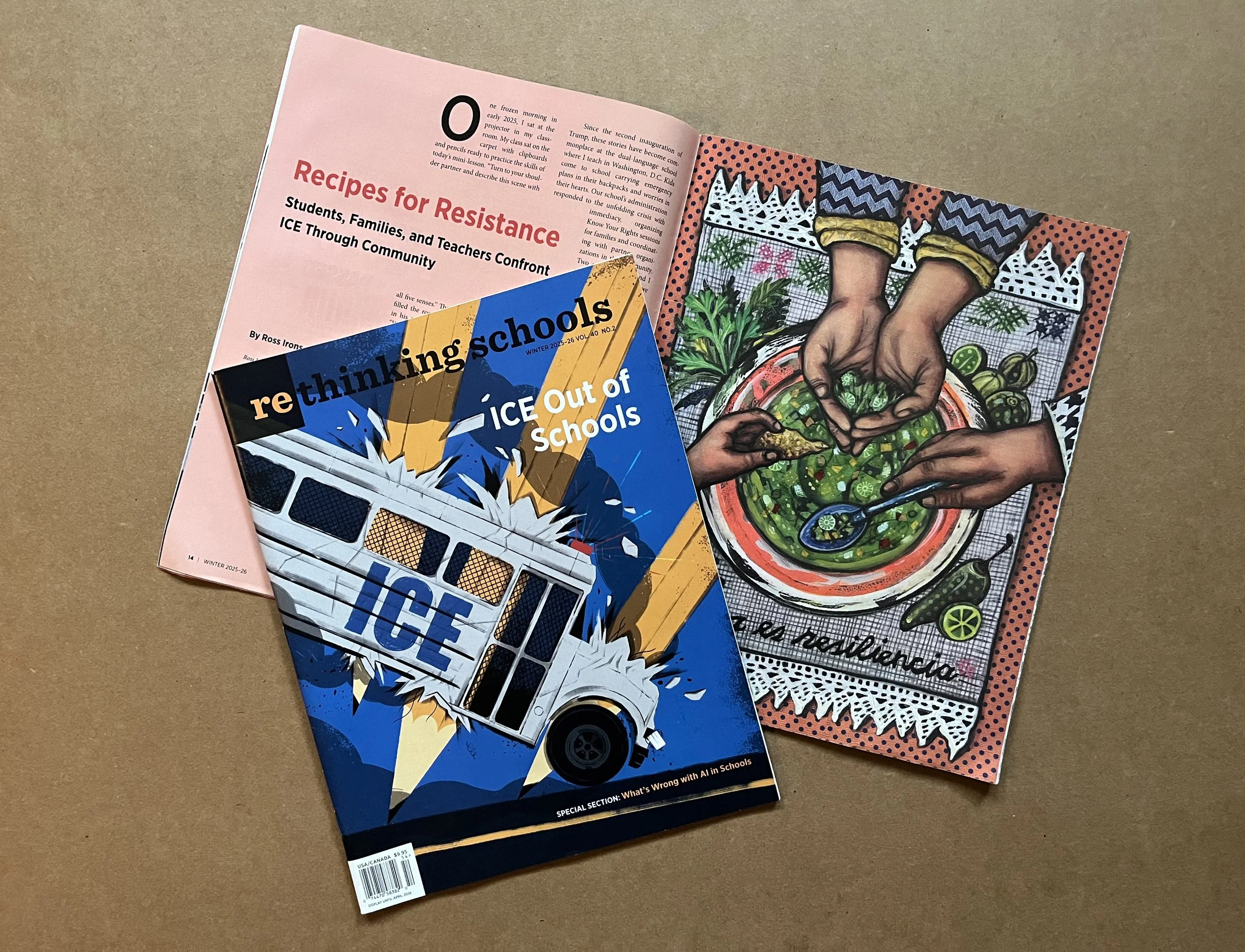 Rethinking Schools magazine » cover art Adrià Fruitos , interior art Angelica Contreras 