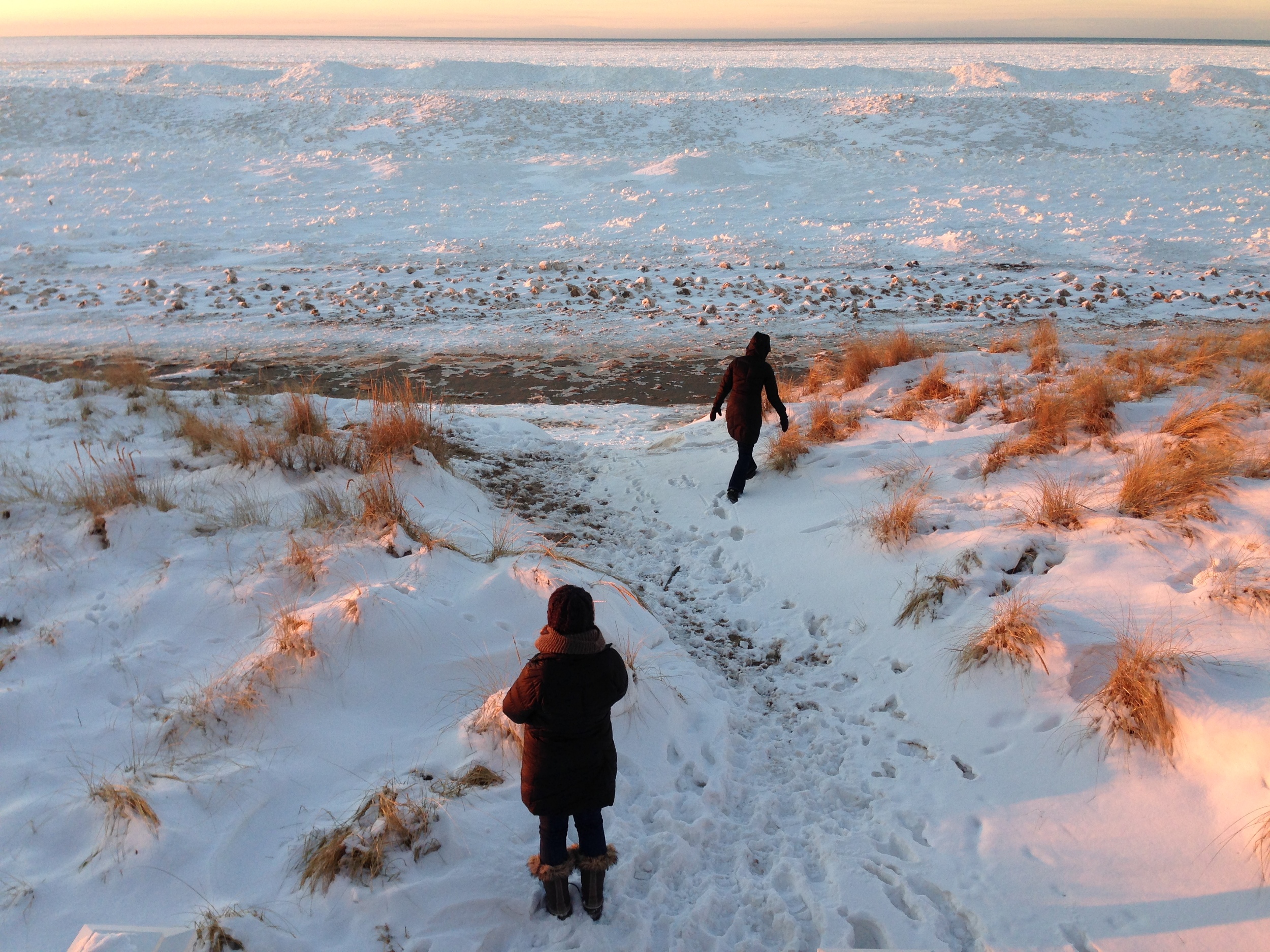 Lake Michigan in winter is just surreal.
