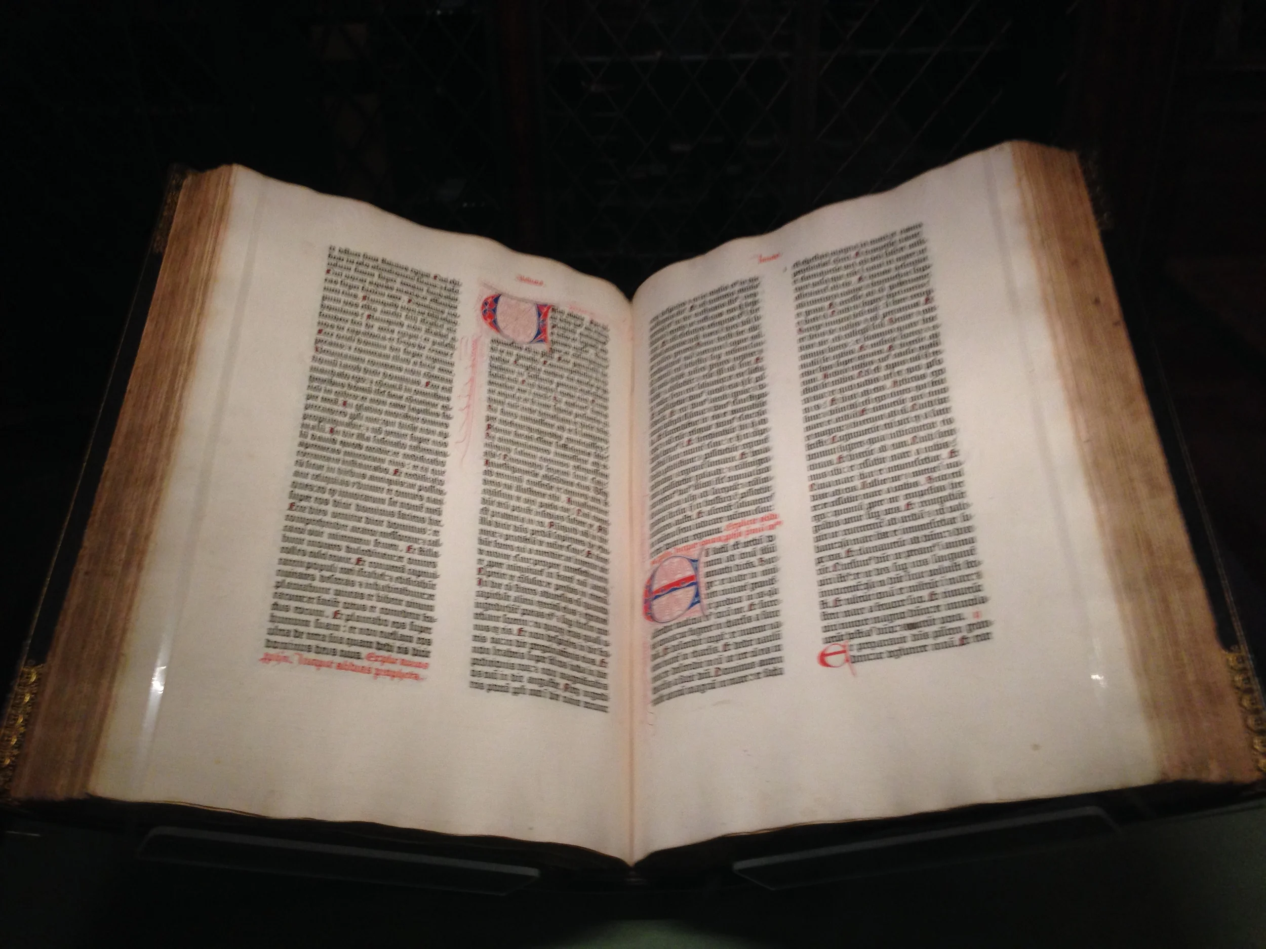 On Thursday, I went to the Morgan Library and Museum . This is an original Gutenberg Bible people!!!