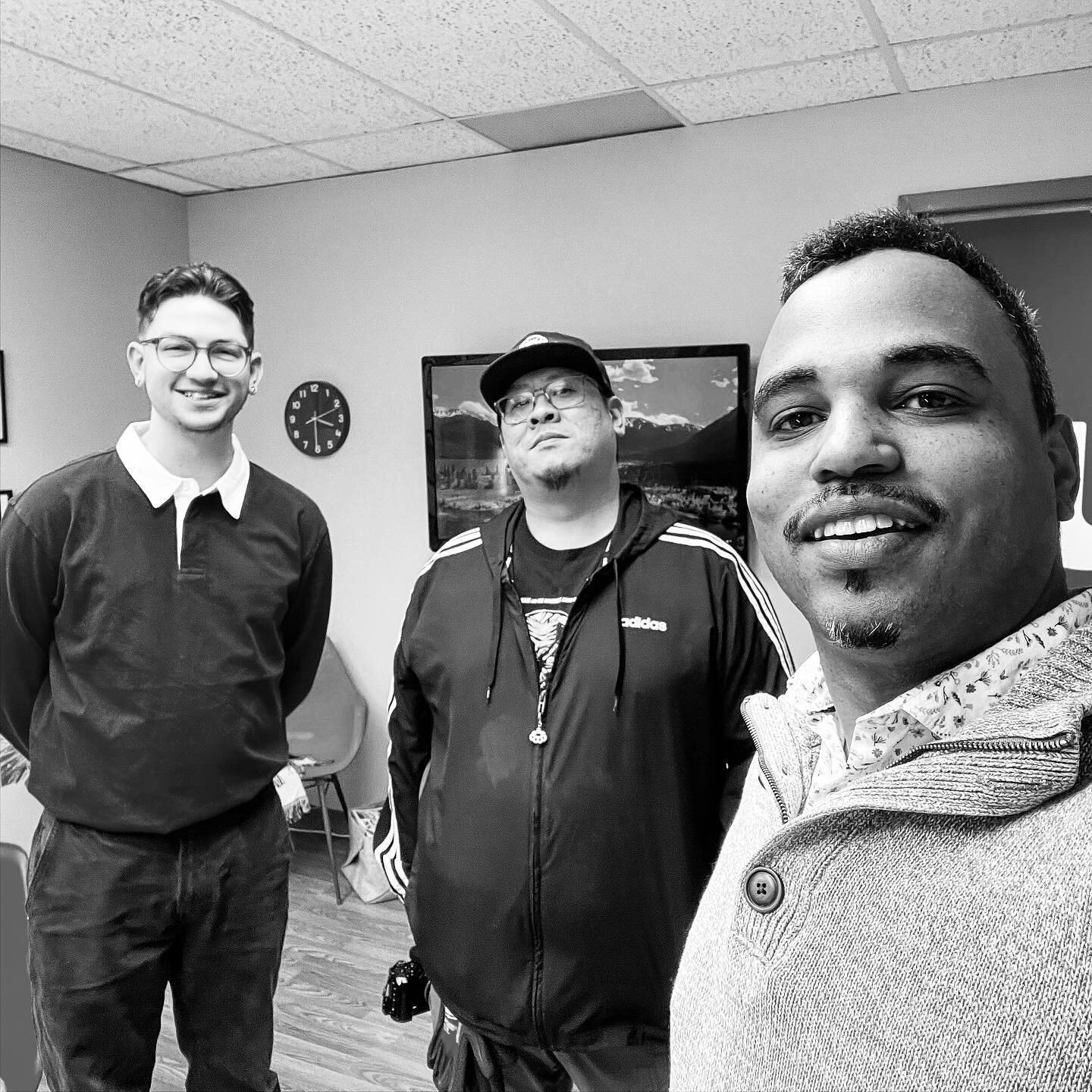 Designing a bright future. Meet Alex (pictured far left, with our production lead Henry and lead director Alex), Structure's new intern! We will do a full highlight soon, but Alex goes to Moravian University and studies design, photography and video.