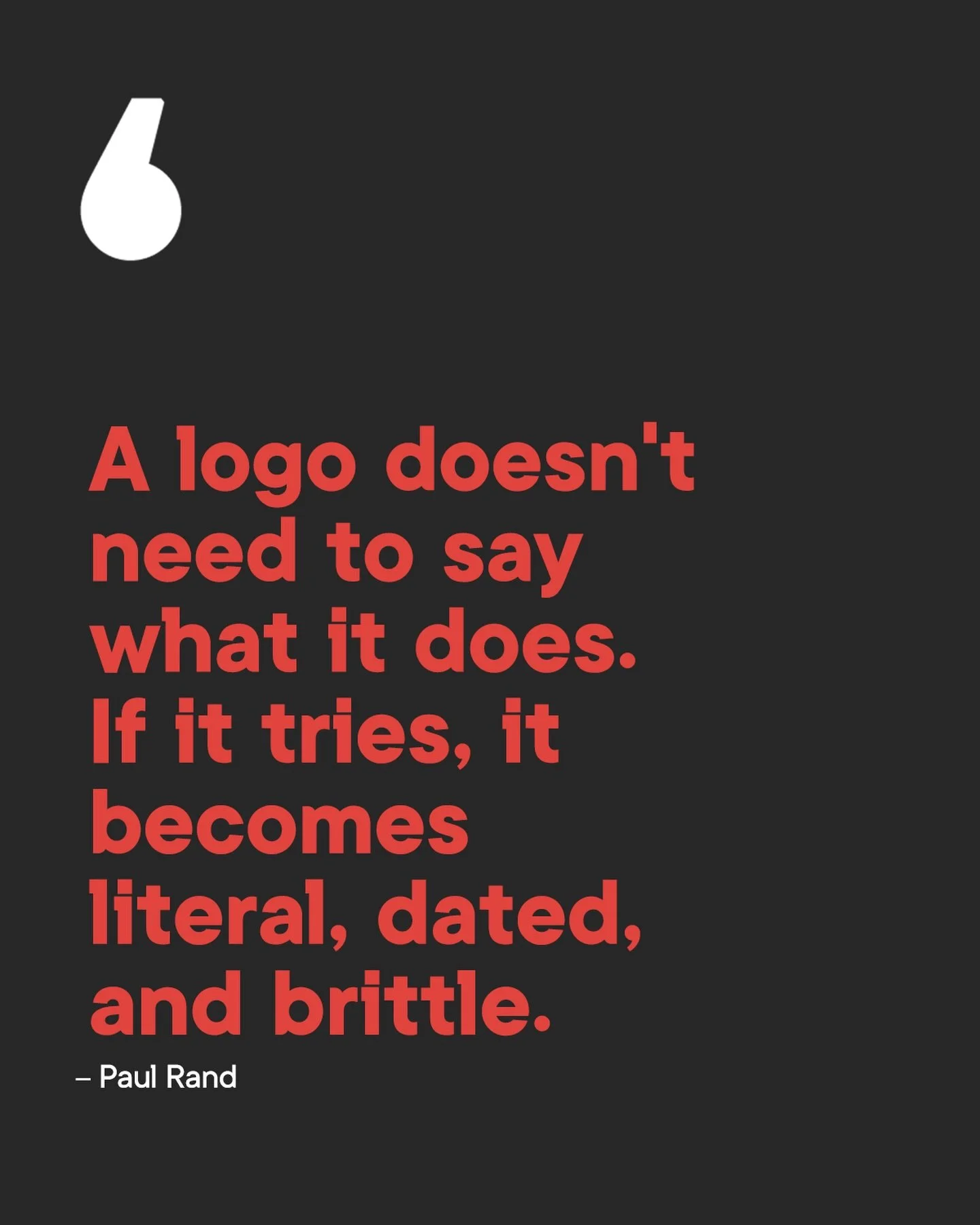 Most logos try to explain. The good ones just exist. When a mark starts spelling things out it loses what makes it powerful. Clarity often doesn't come from showing everything, but rather from knowing what to leave out. What are your thoughts?

#Logo