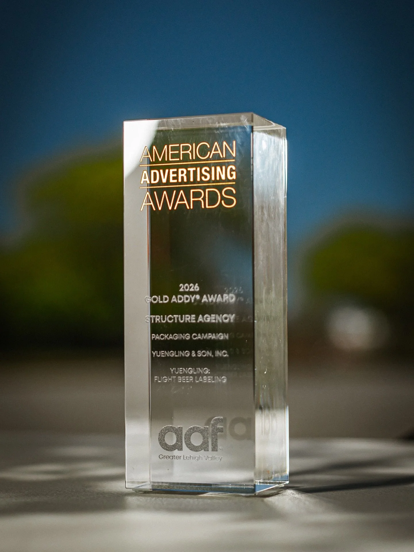 Structure Agency has been awarded a Gold Addy for Yuengling Flight's packaging campaign and labeling. A legacy brand with real weight. A modern product that needed room to move. We approached it with restraint, refining the system and sharpening the 