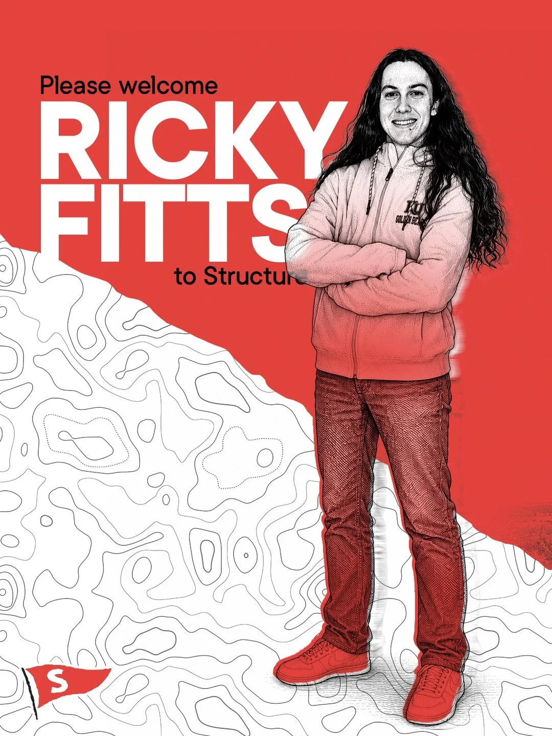 We are proud and happy to officially welcome Ricky Fitts to the Structure team 🚩

Ricky joins us as a graphic and brand designer, bringing a strong eye for visual identity, thoughtful design systems, and the kind of curiosity that pushes work furthe