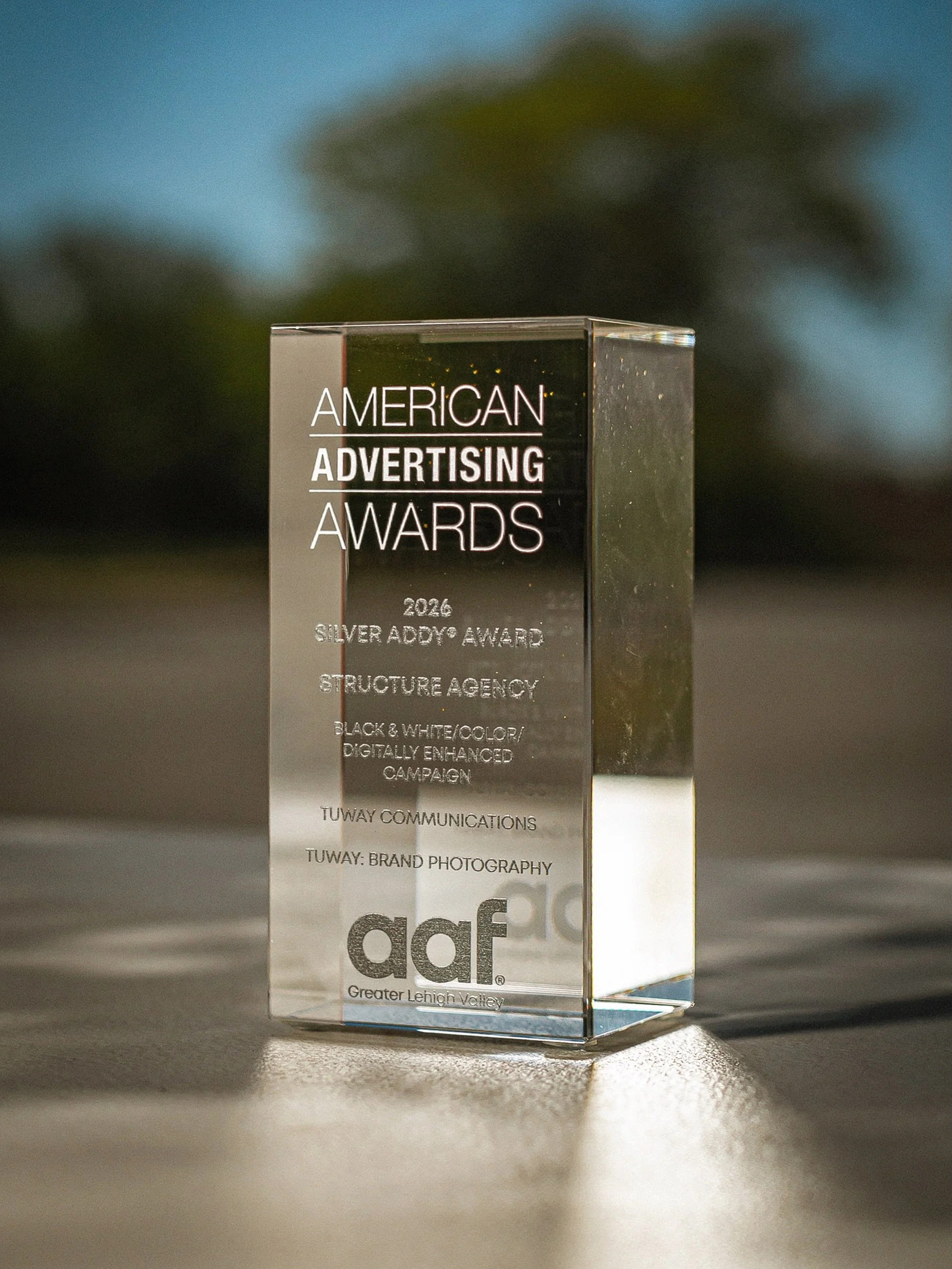Structure was awarded a Silver Addy for TuWay Communications' brand photography campaign.

Critical infrastructure rarely gets photographed in a way that feels human. Most of the industry leans sterile, corporate, or overly technical. We wanted to do