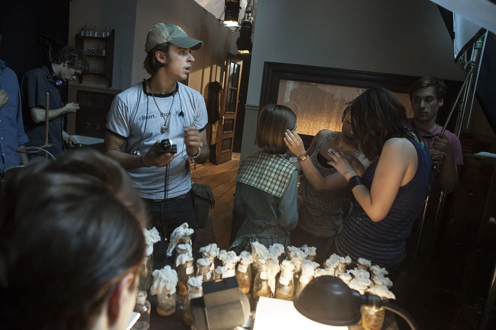 Production still from the Laboratory set at Pioneer Works, Brooklyn. Photograph by Mathieu Asselin