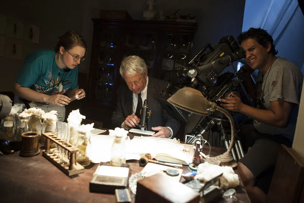 Production still from the Laboratory set at Pioneer Works, Brooklyn. Photograph by Mathieu Asselin