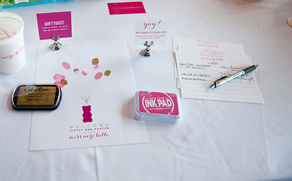 THE "GUEST BOOK" // fingerprint art print that was framed to hang in miss nora belle's nursery!