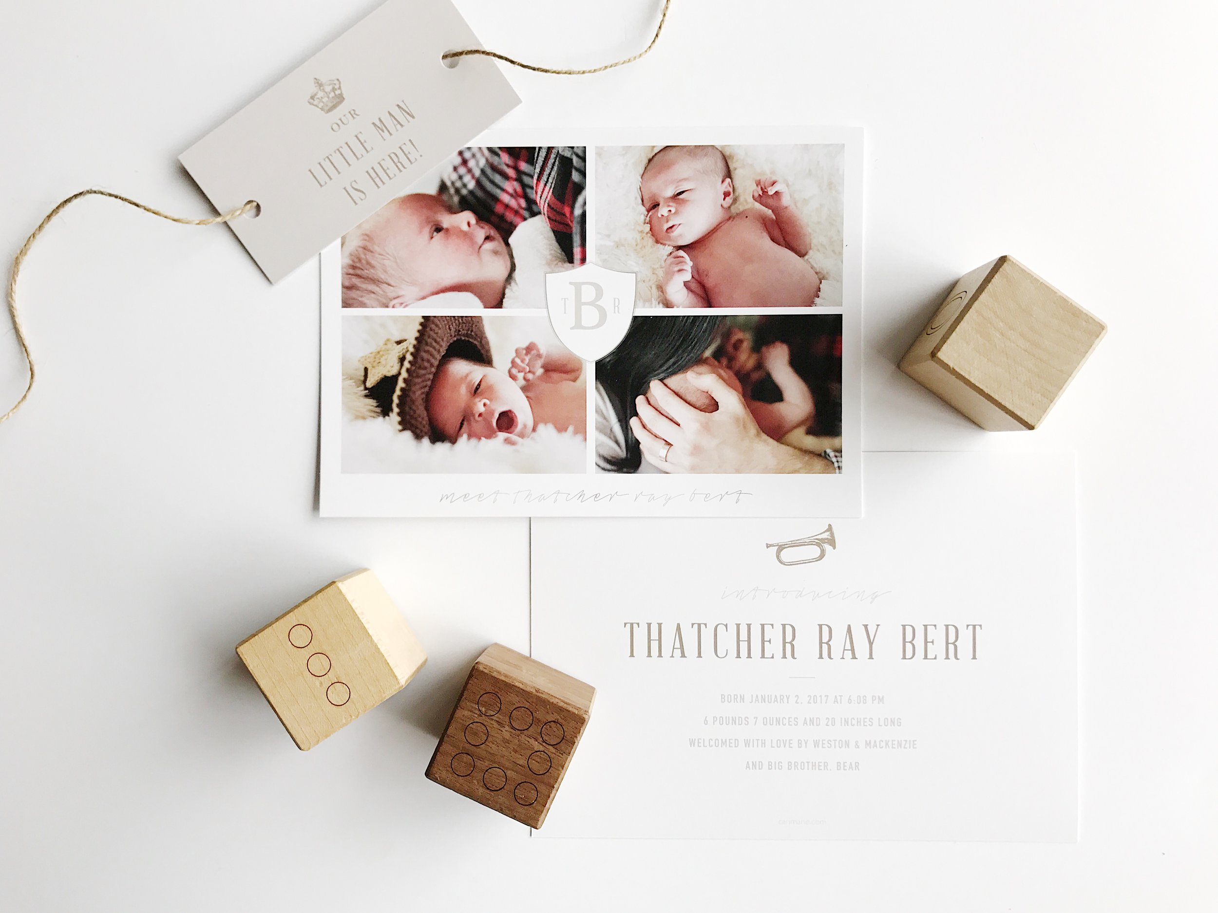 a little man birth announcement