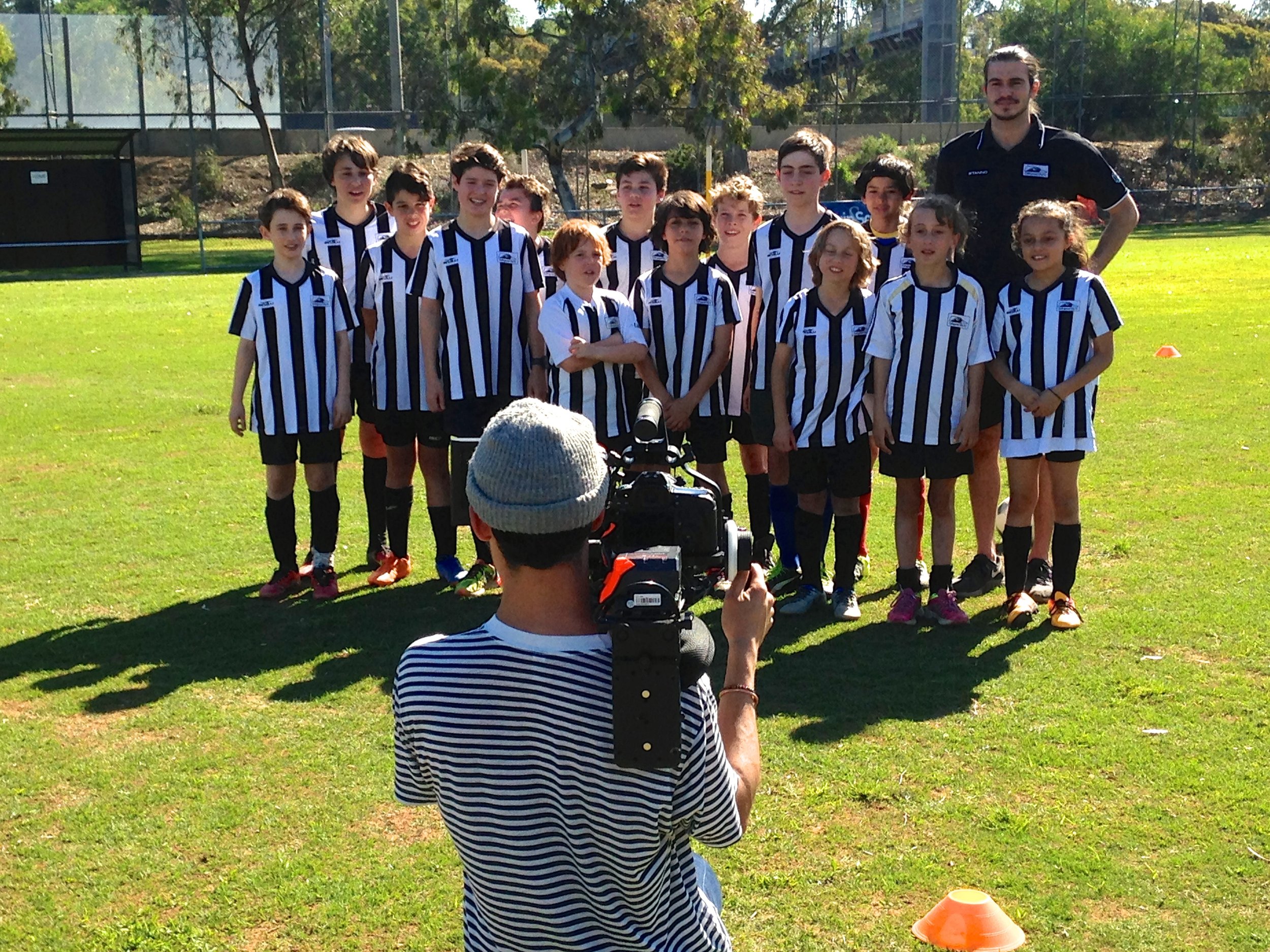 Foxtel Sports came to Kevin Bartlett Reserve to film a ‘Goals for Grassroots’ story at our club.