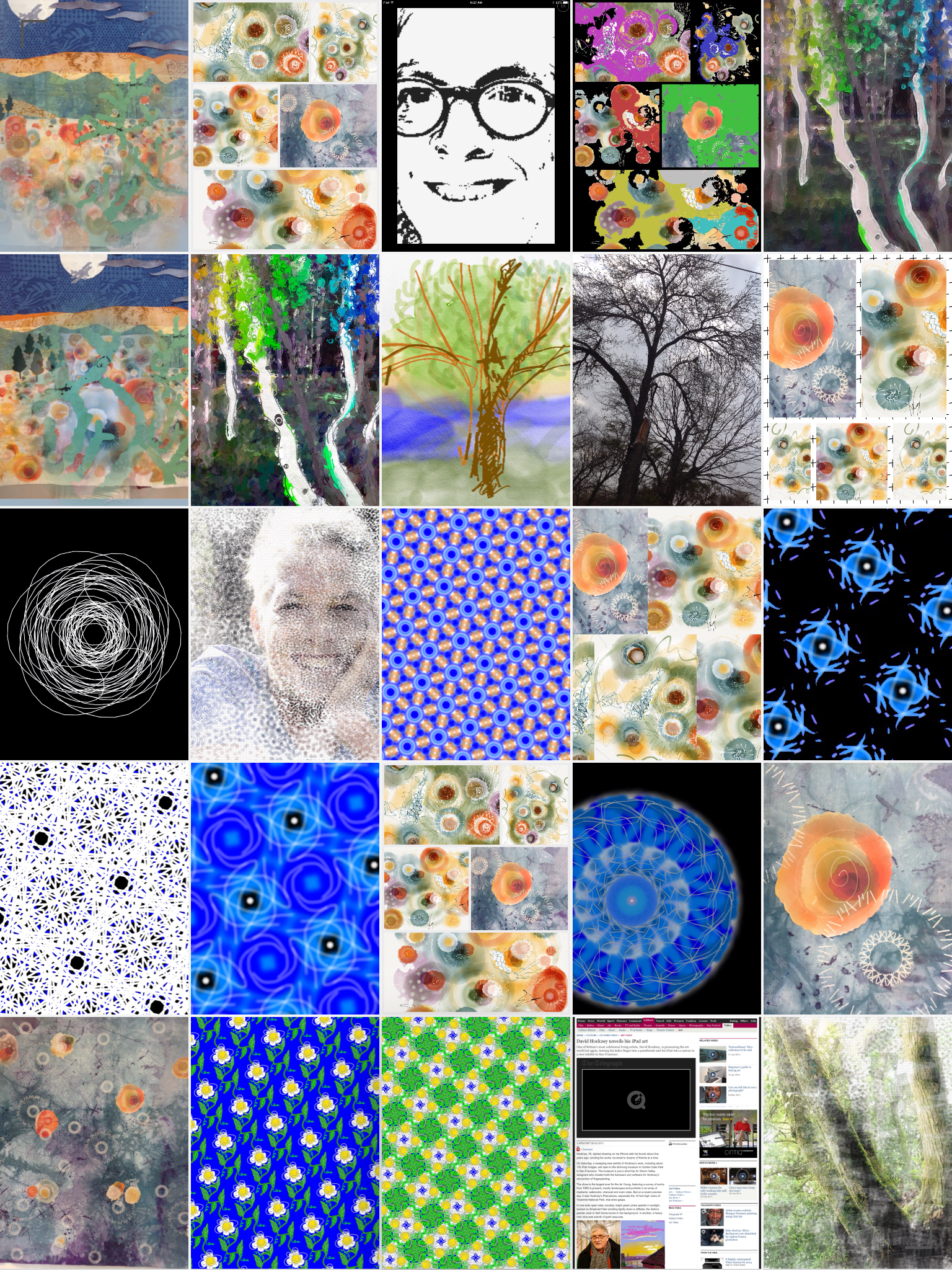 Collage of iPad created images