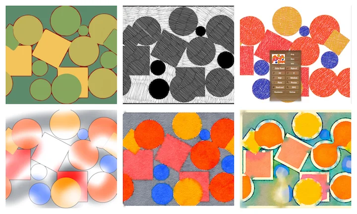 And a bunch more versions using other apps to alter the original. 