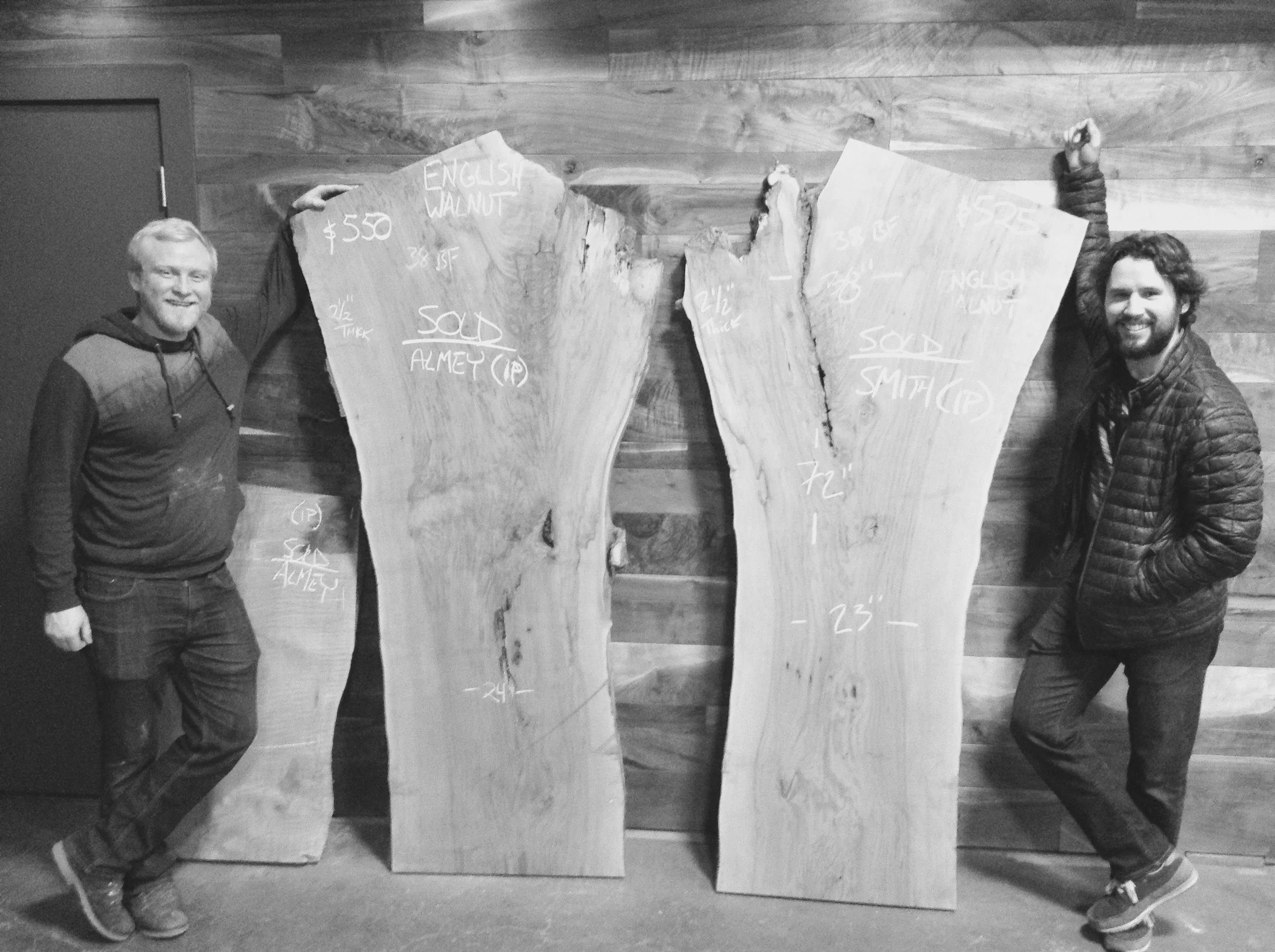  Brett & Torrie with English walnut planks 