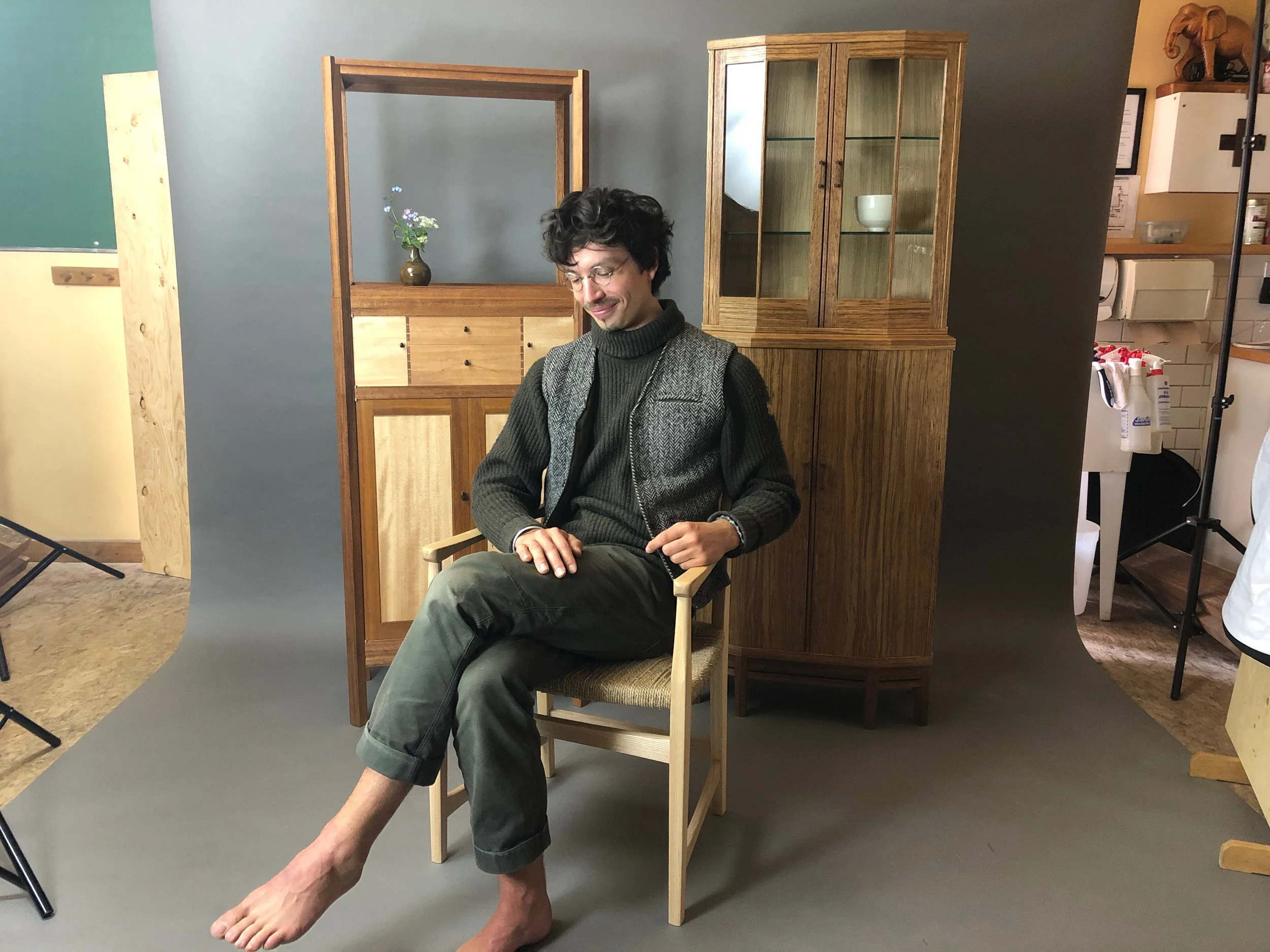  Andreas Pfister with his final three pieces 