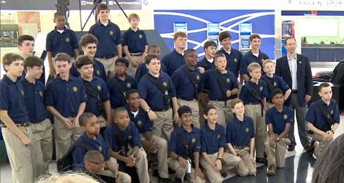 The 2010 Touring Choir at the Atrium in Hartsfield-Jackson International Airport in Atlanta.