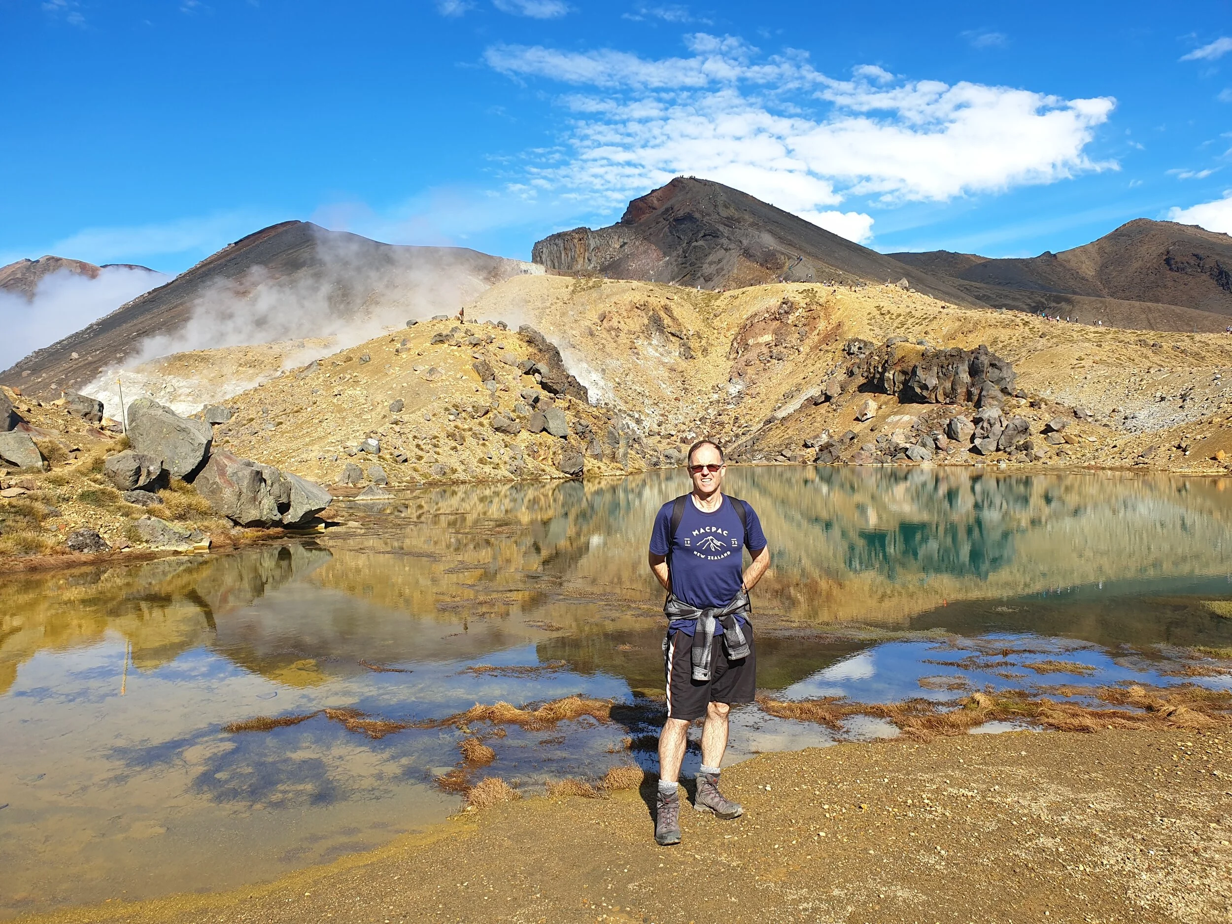 A little bit of agilty is required to co mplete the Tongariro Crossing.