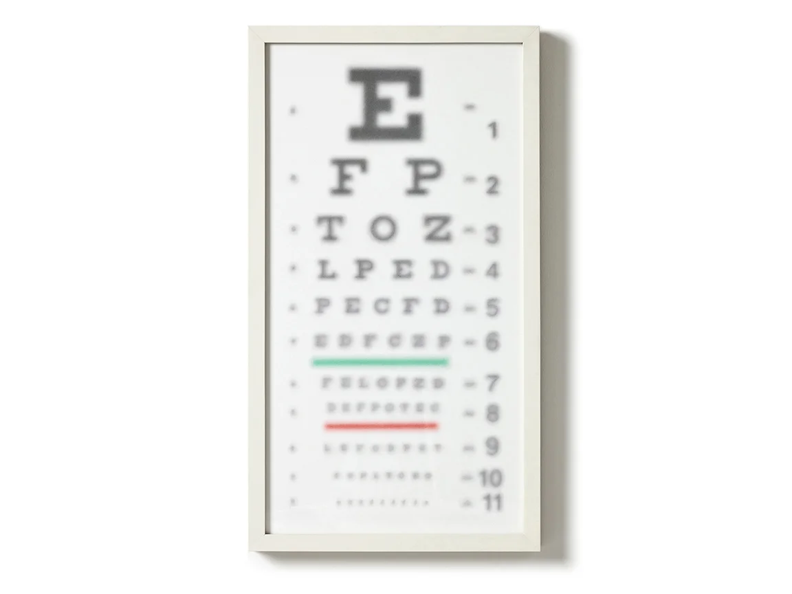 Eye Chart 25" x 14" Graphite, Ink, and Watercolor Pencil on Paper 2015
