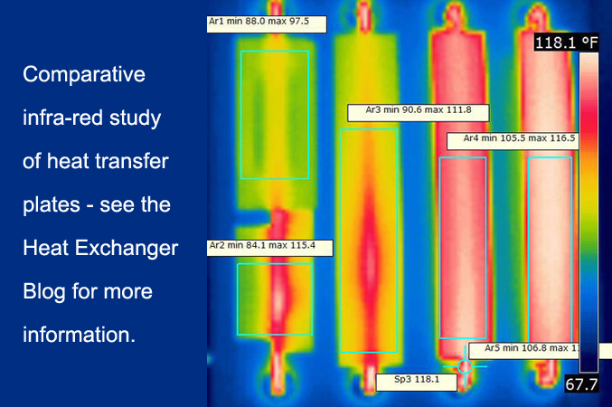 Infrafred comparison of radiant heating plates