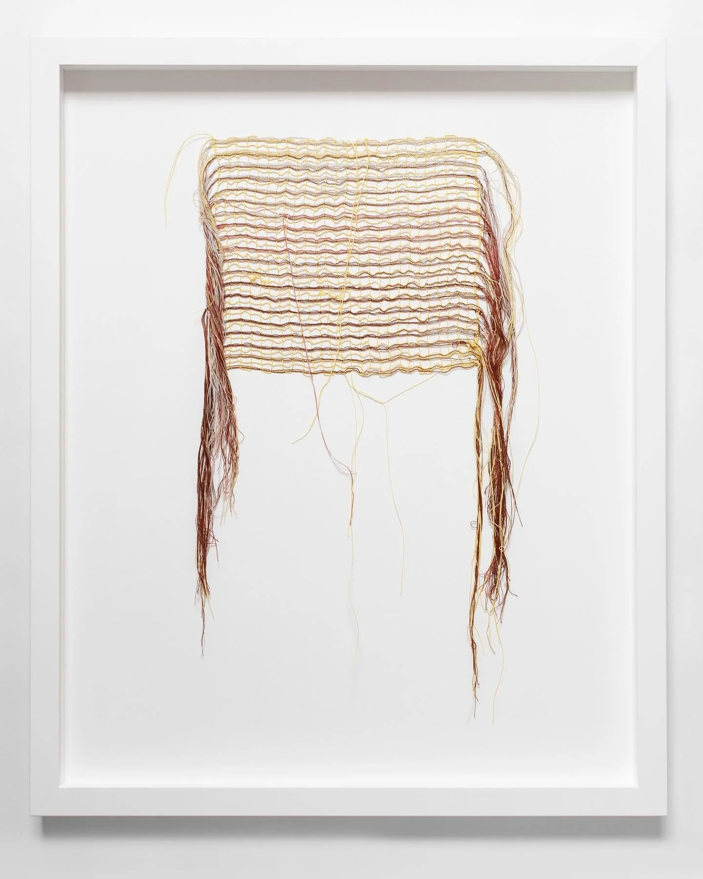 It&rsquo;s the last weekend of my solo show &lsquo;Unfolding Out&rsquo; @galleryjenningskerr 🧡 

Here are a few pieces of machine embroidery works - 
1. &lsquo;The ordinariness&rsquo;, 2024, cotton thread, 52 x 42 cm (framed)
2. &lsquo;Quiet moments