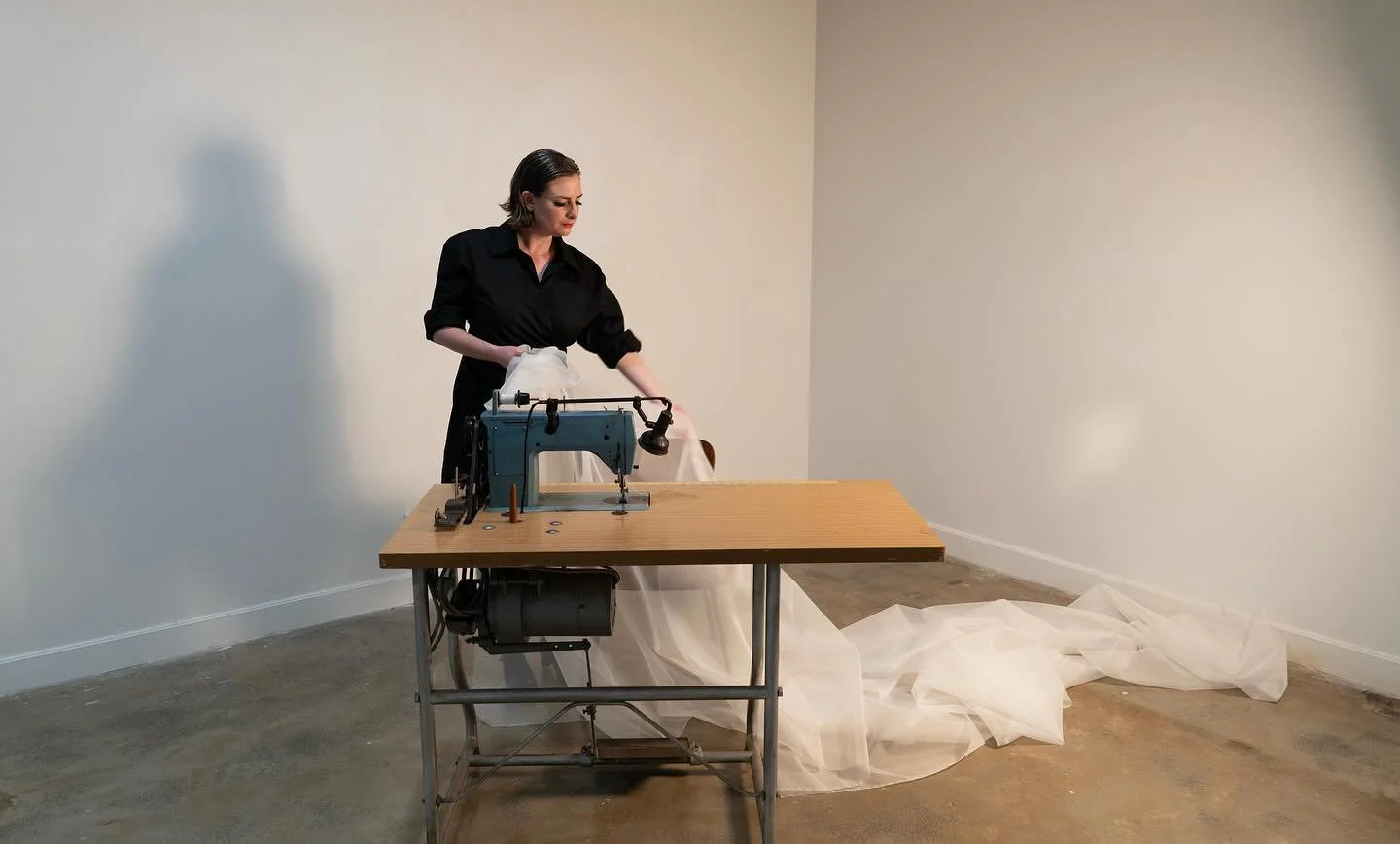✨ Upcoming Performance ✨

&lsquo;Held in the hours&rsquo; 
A durational work with a 1970s industrial sewing machine, silk organza, and thousands of stitches. Across many hours, labour becomes visible - repetition, skill and the body working with the 