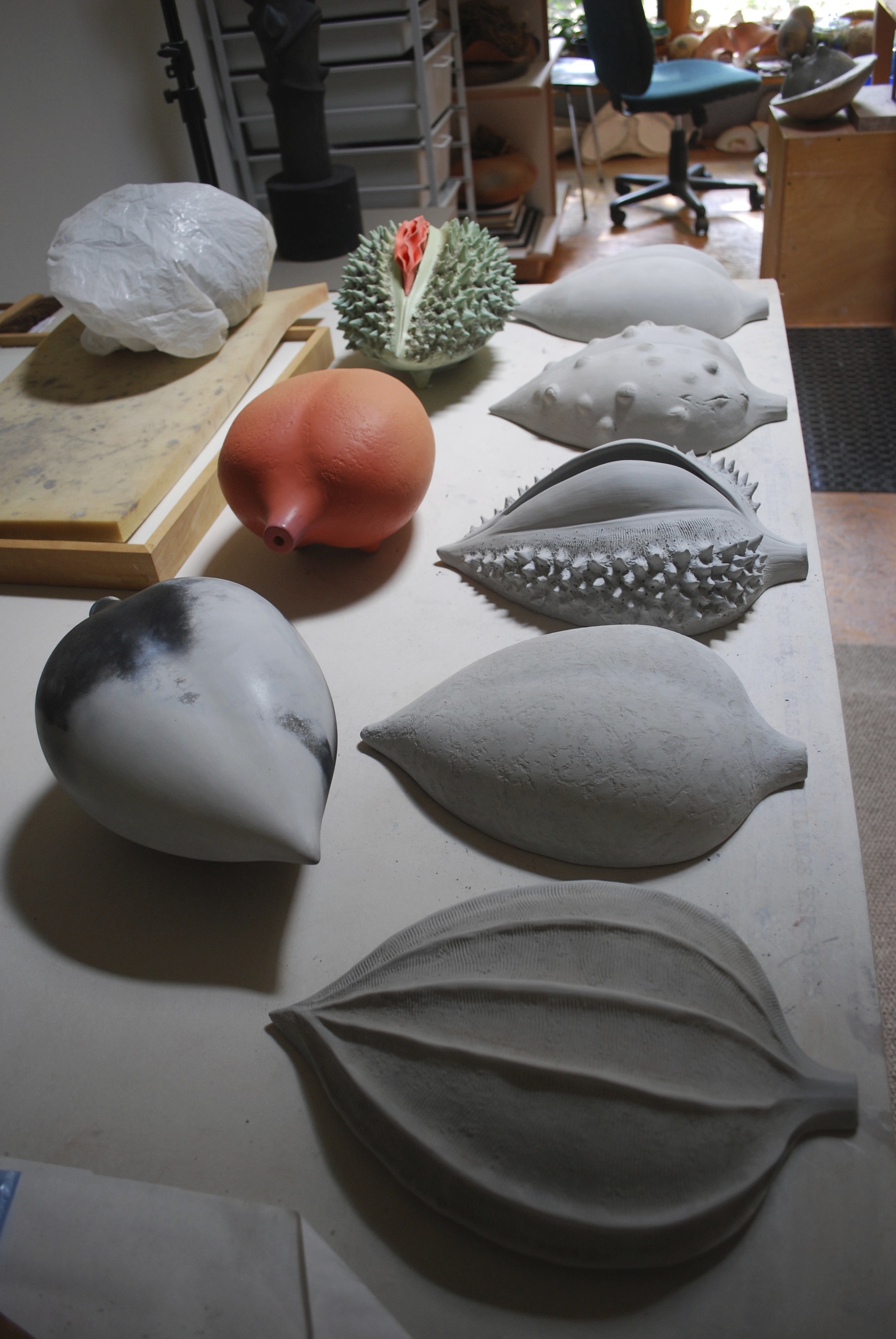 Alice Ballard's studio - Half-Pods in progress