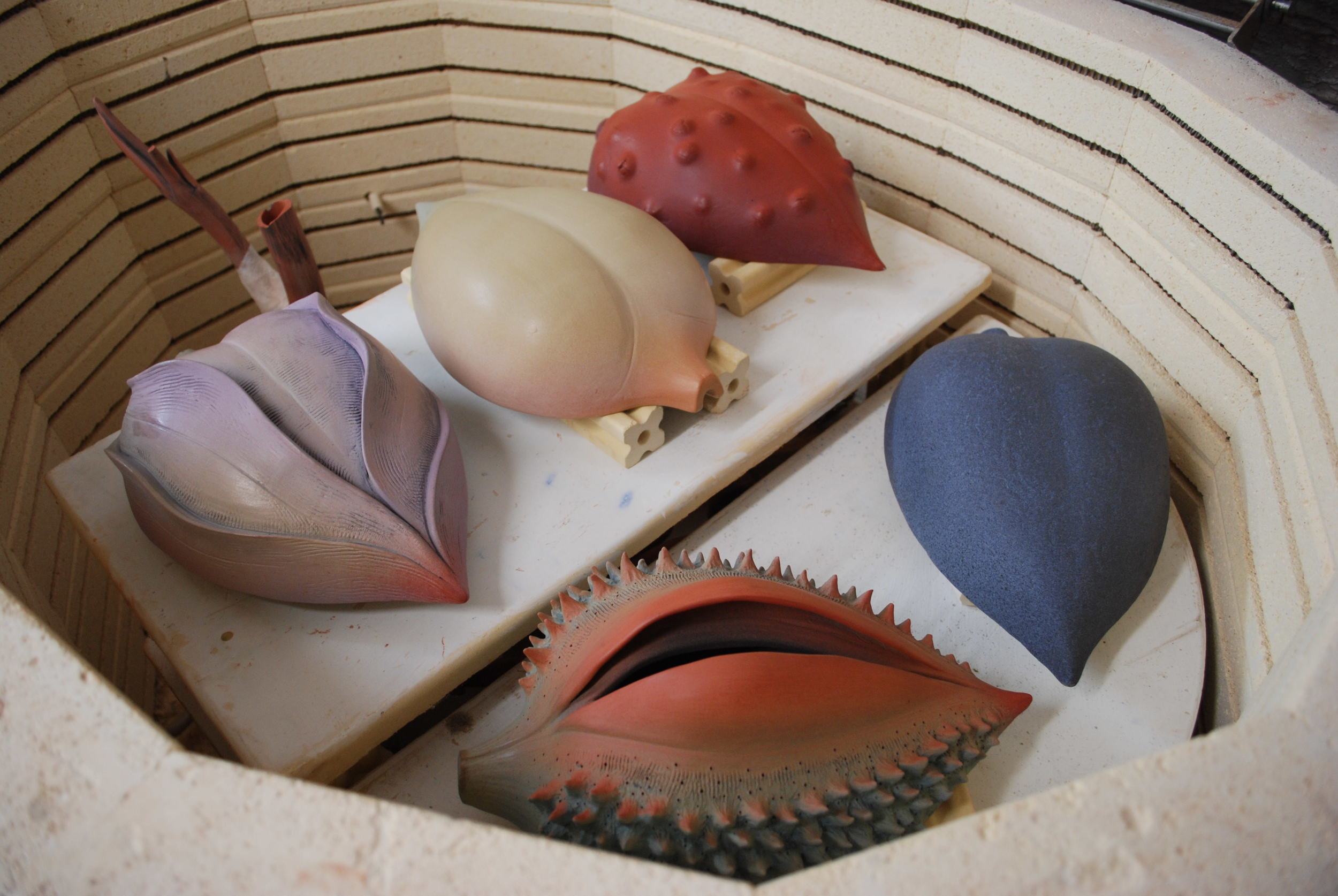 Alice Ballard's studio. 7 new Half-Pods for the show at the Greenville County Museum of Art, opening Nov. 15, 2014