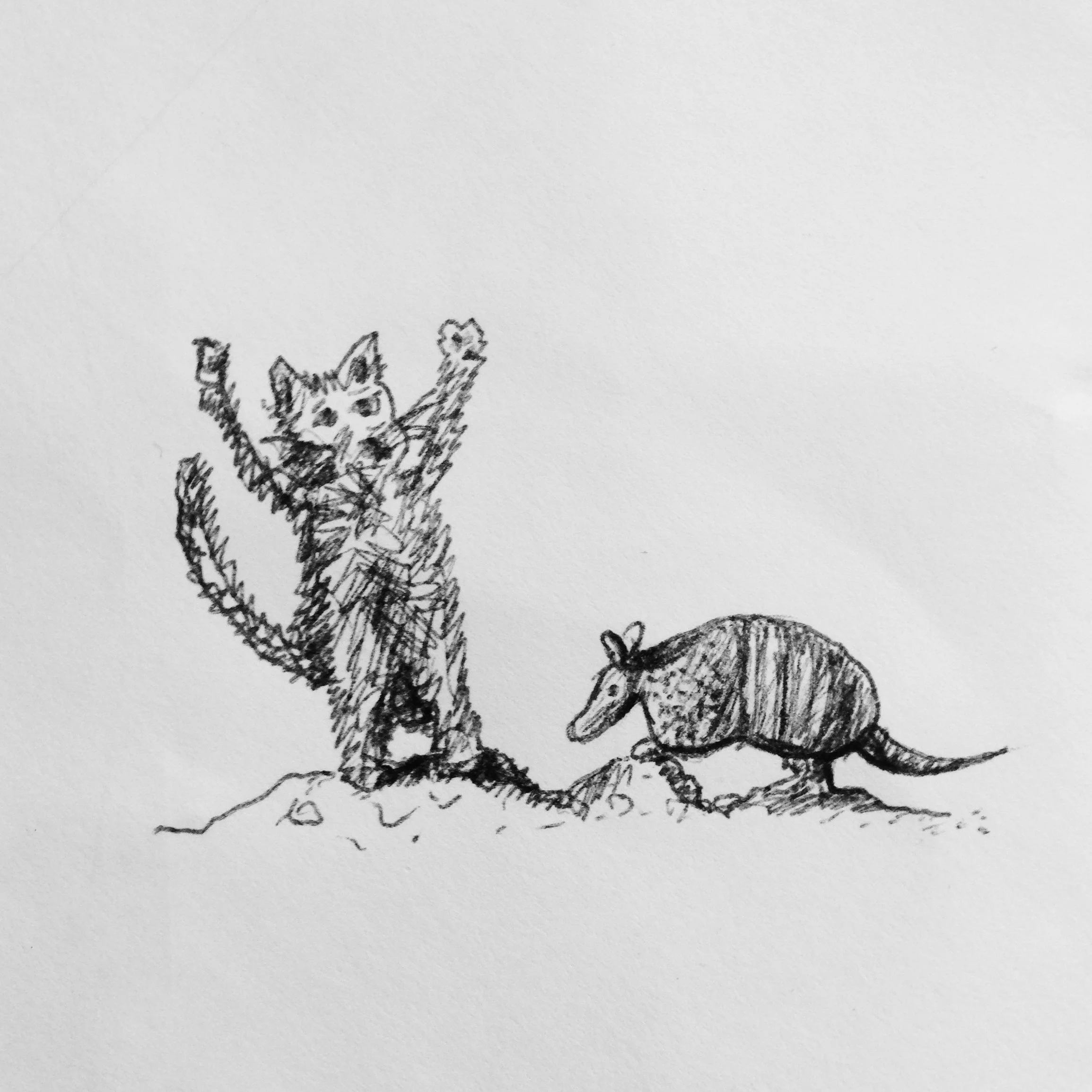 "Claude and Dave" Ballpoint Pen Sketch (2015)