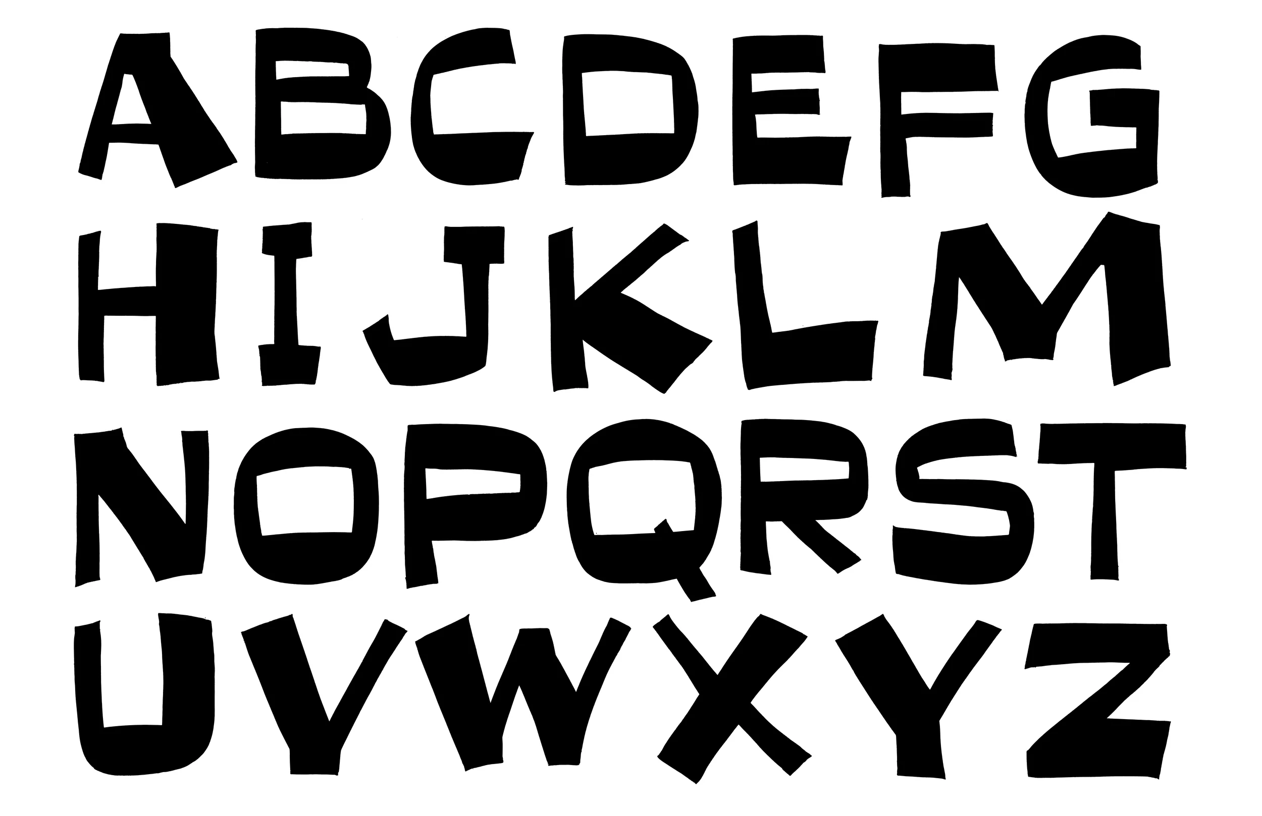 Step 4c: Font output (uppercase)