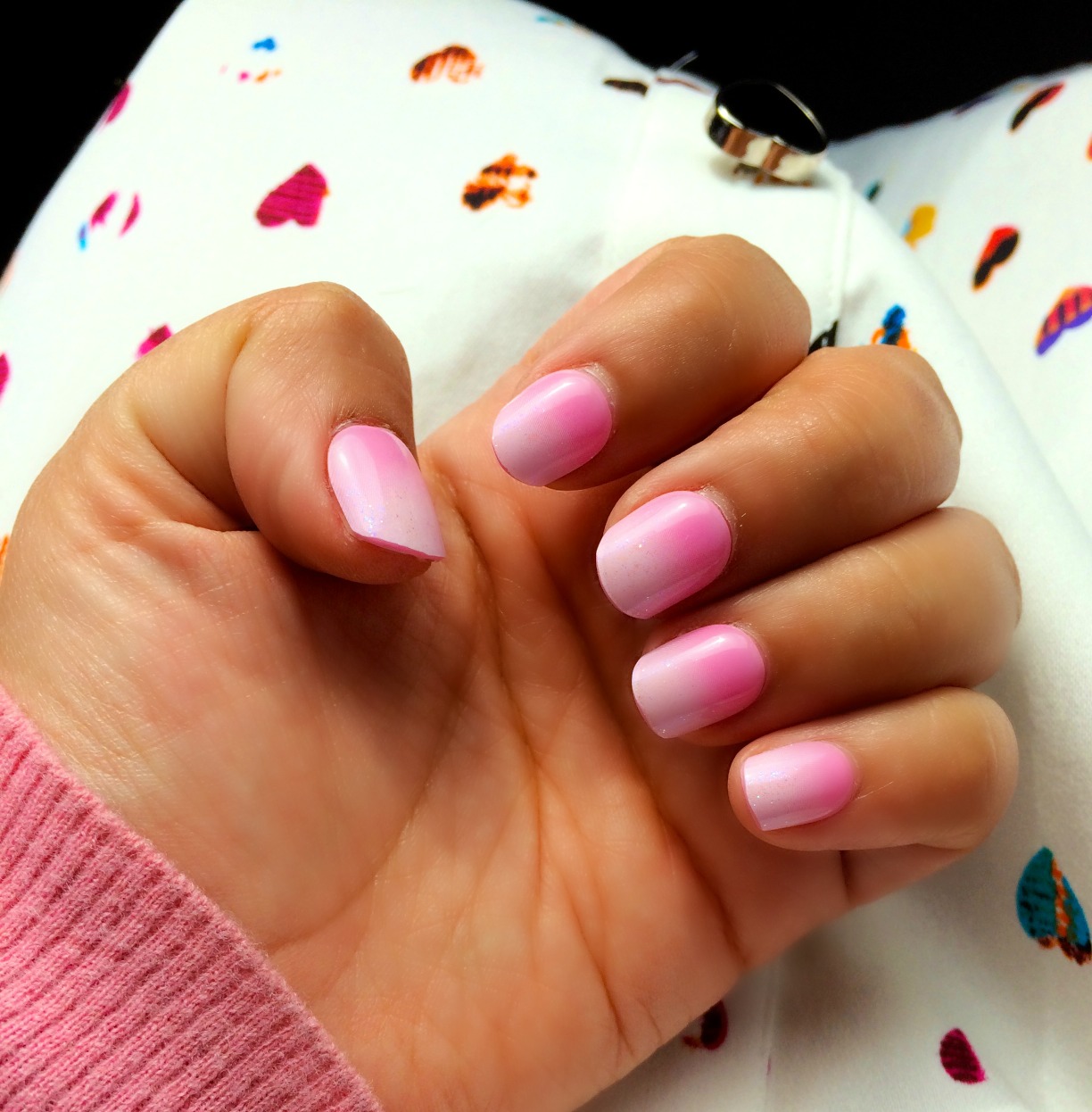 I'm a little embarrassed to post this but I got so many compliments on my nails when I wore these, I thought they'd be worth sharing. They're actually press-on nails! Yes! Normally I would think they're tacky, but I didn't have time to do my nails and I grabbed these last minute at Target. I'm sure if I spent more time being careful with application, they'd look more "real". You can check out the website here for more designs! 