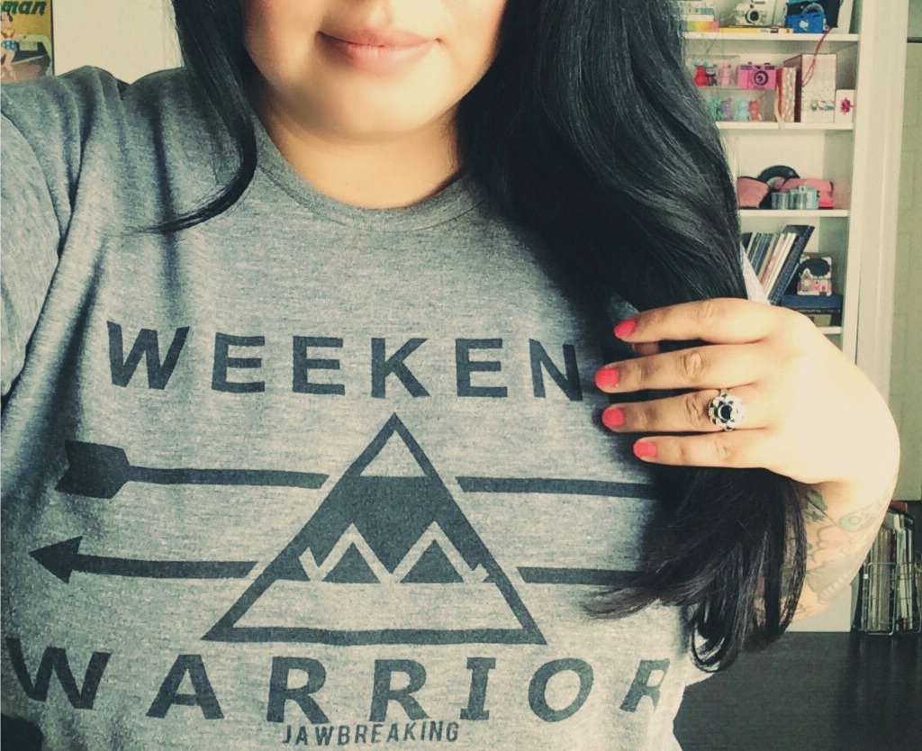 I love my shirt from Jawbreaking . However, when I wore this it was Wednesday, ha! 