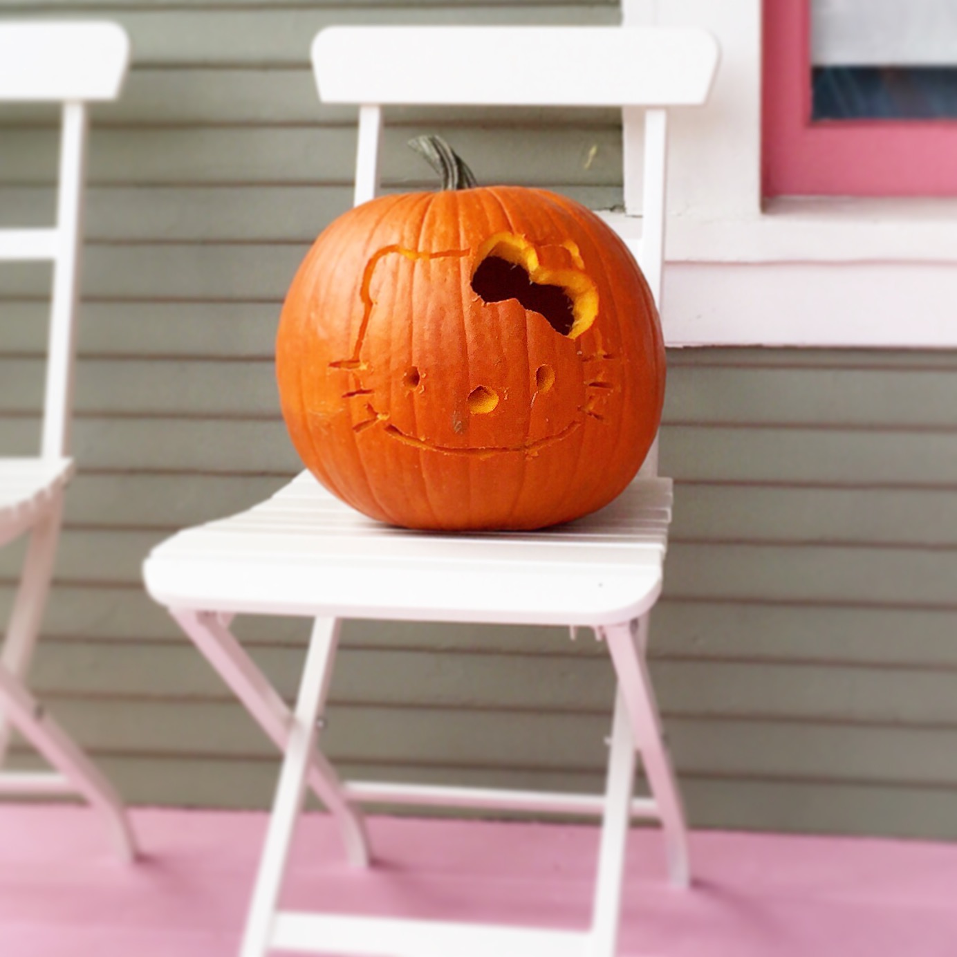 I carved my first pumpkin EVER. It was fun and I can't wait to do more. 