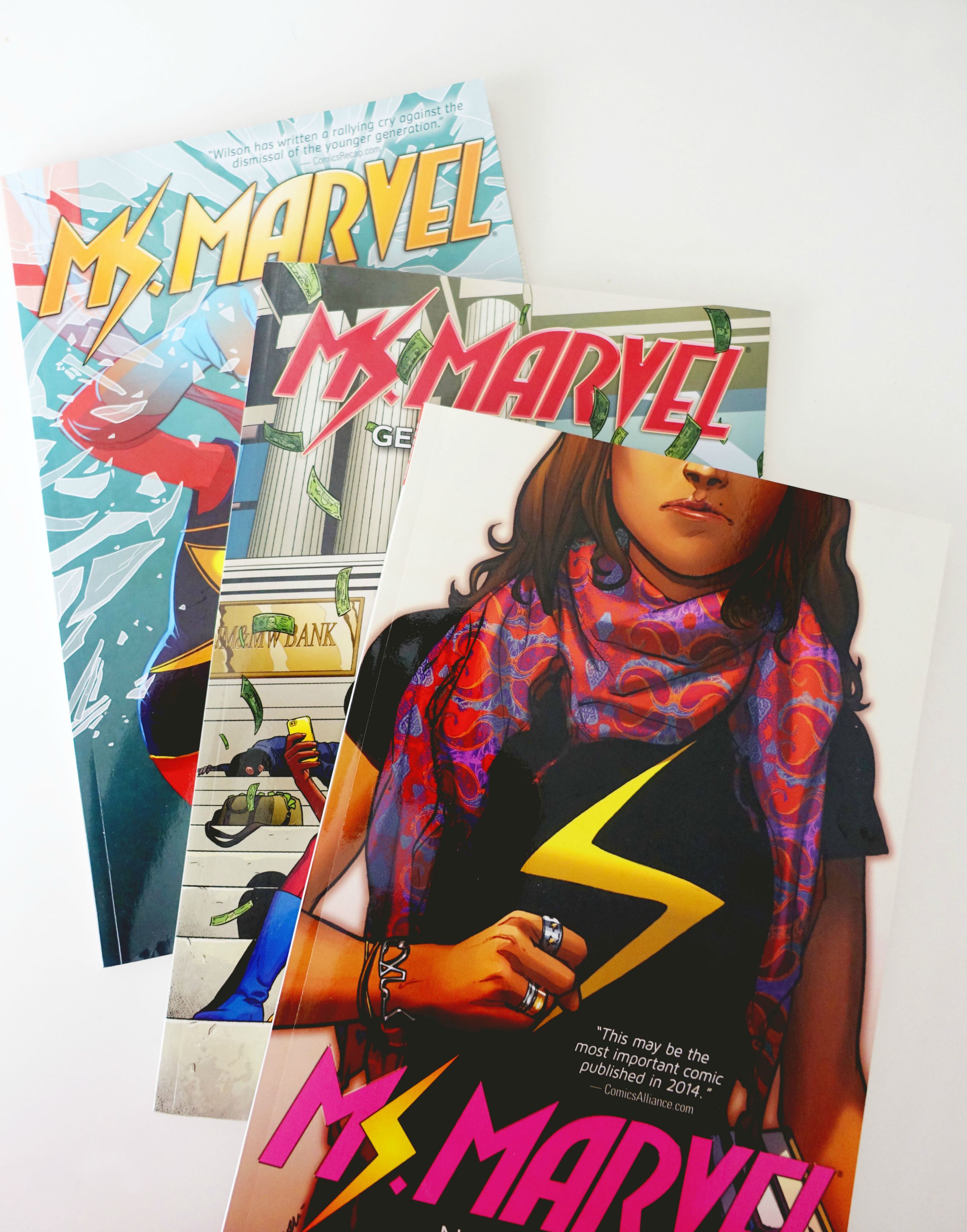 I'm doing a giveaway of the Ms Marvel series (worth $50). I loved it so much ( full review here ) I wanted to pass it along to someone who would be interested. I wasn't sure if blog readers would be up for it, so I'm hosting it on tumblr. Enter here ! 