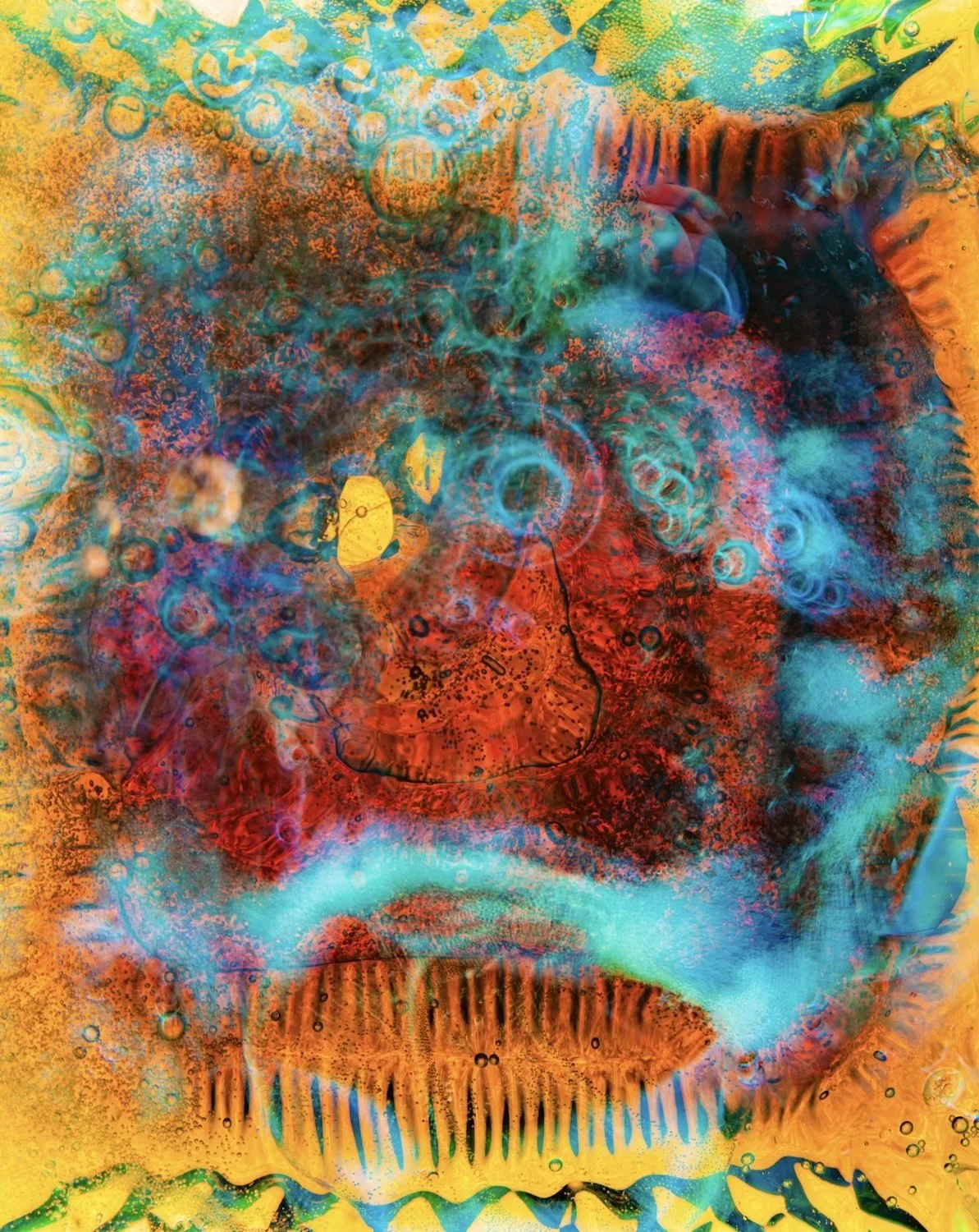 Fluid Photography: Making Tiny Galaxies from Food Coloring, Vegetable Oil, and Seltzer