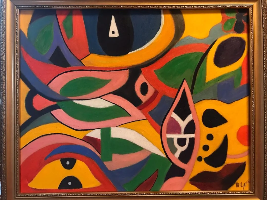   Joyful Riddl e  How many happy faces are looking back at you?  Oil on Canvas&nbsp; 16 x 20  Price $620                                                                                                                                                  