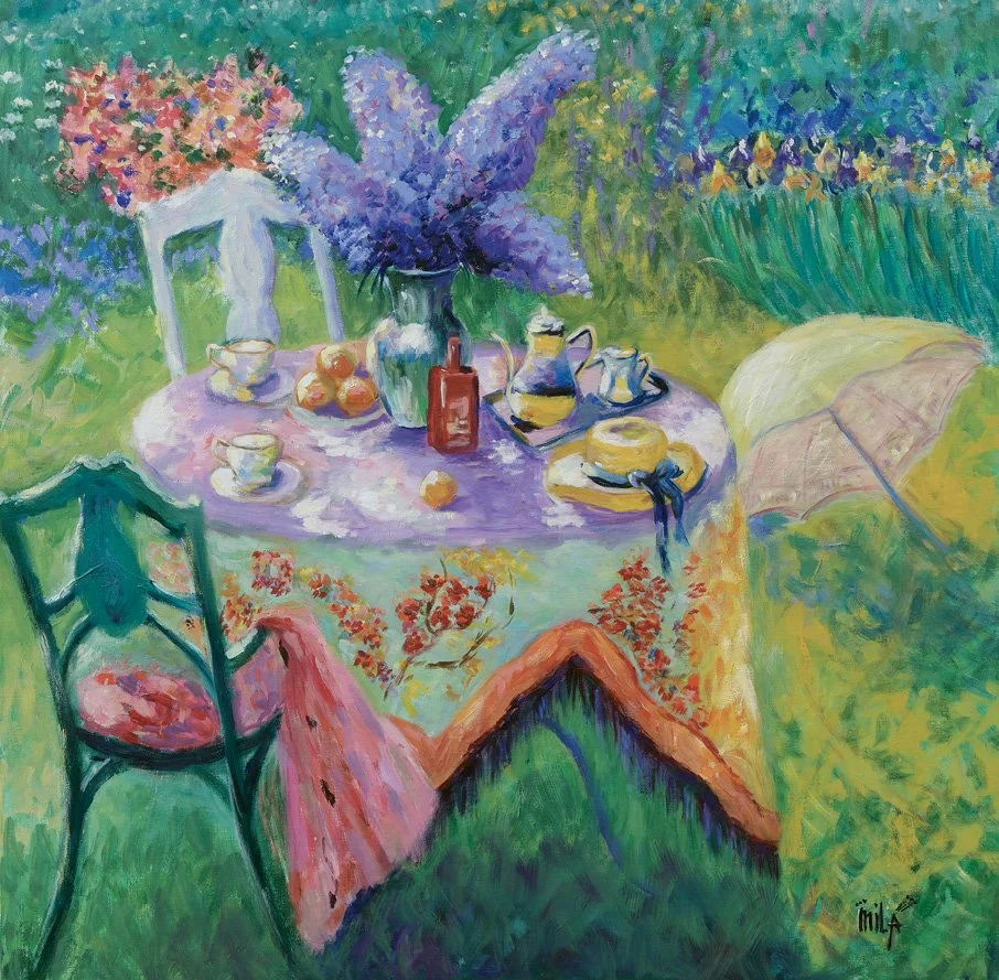 Picnic, oil on linen, 30″ x 30″