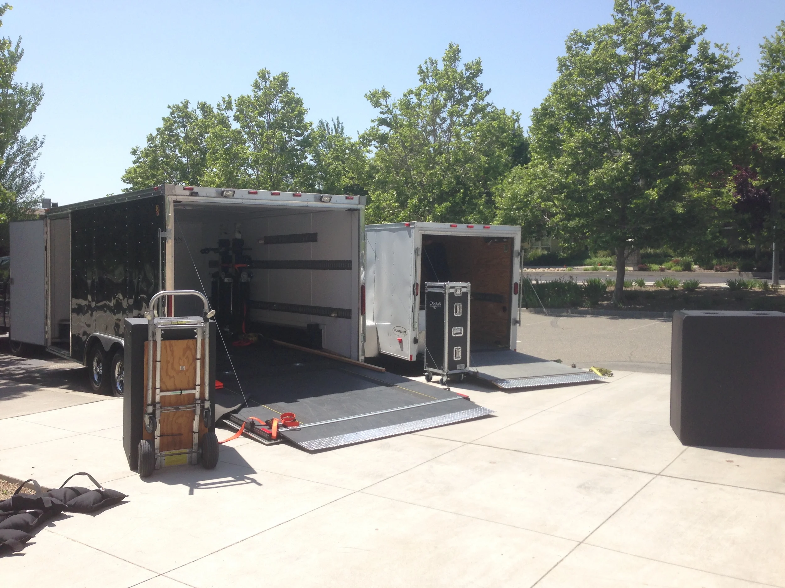 A two trailer load out.