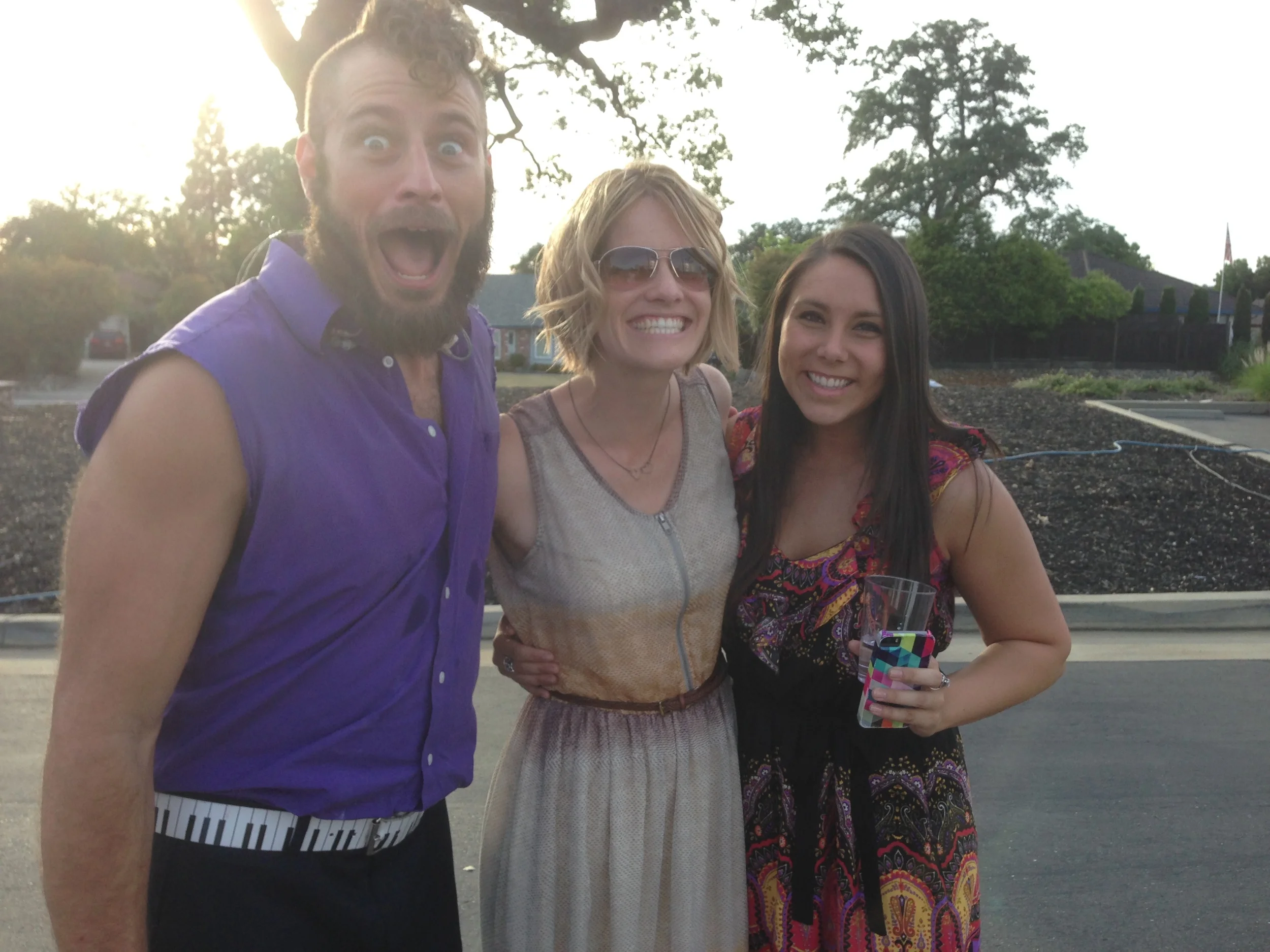 Jake the drummer, Megan, and Nicole.