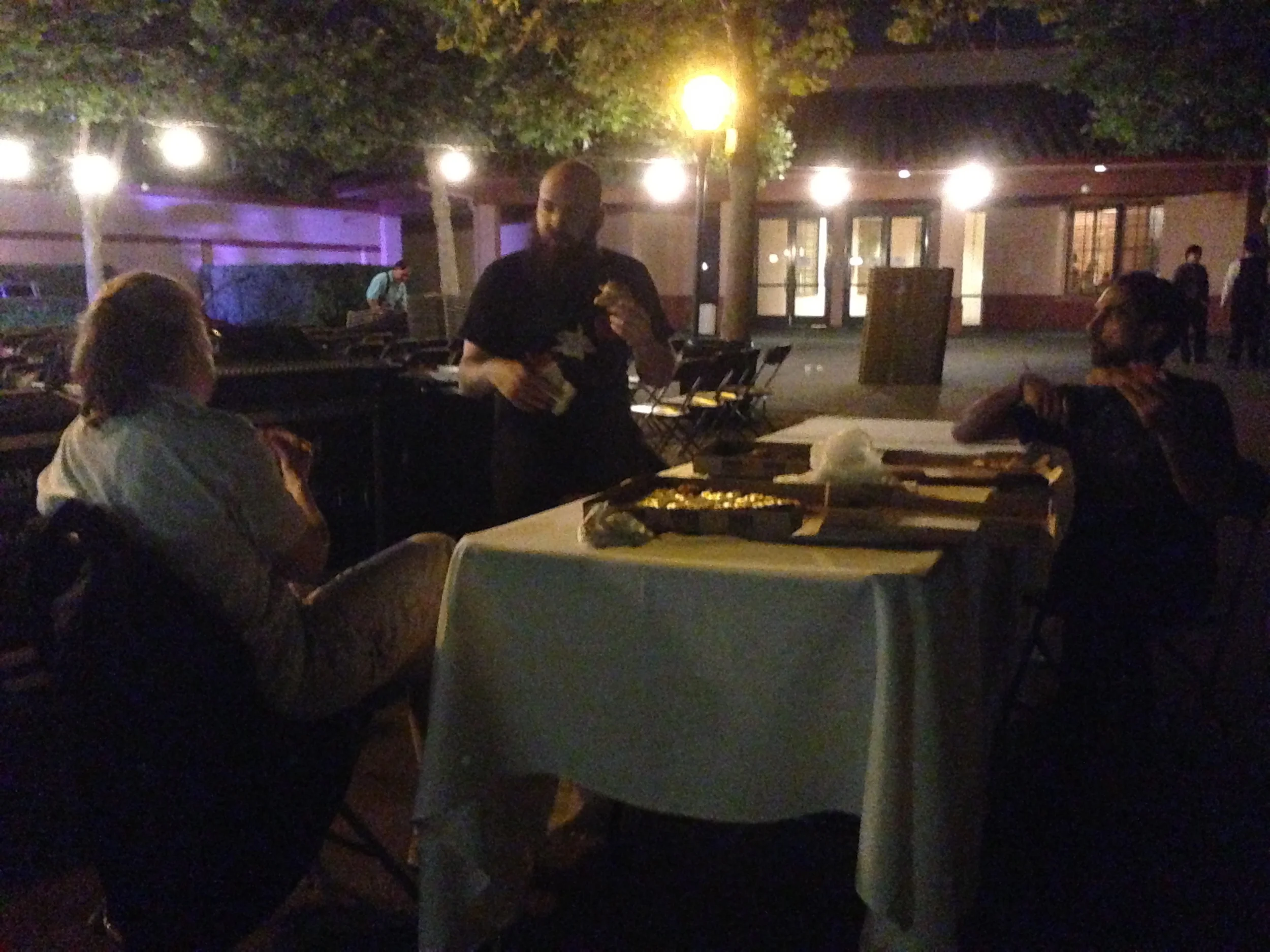 The banquet staff was very nice to bring us a draped table for our after concert pizza. Thank you Talitha for driving deep into the ghetto to get us food.
