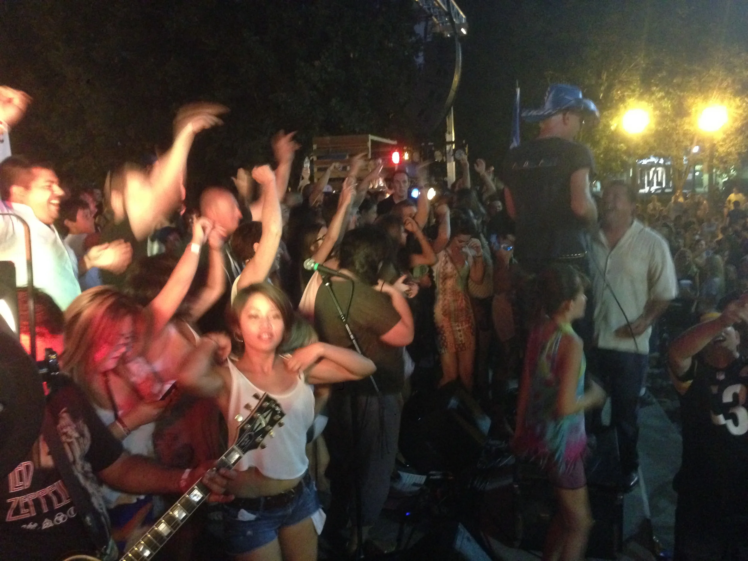 The band invited as many people as would fit on the stage, ugh.