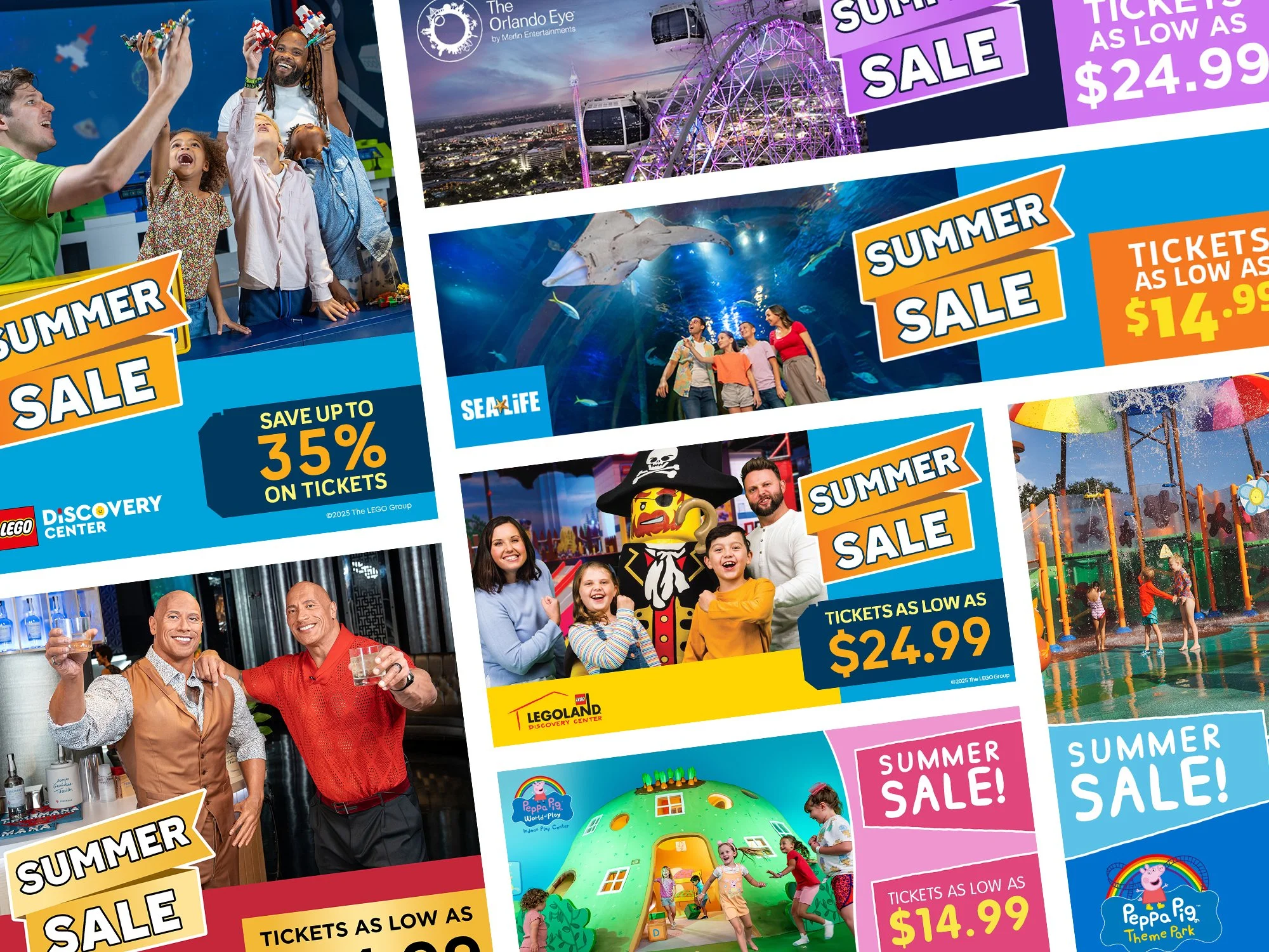 Merlin Entertainments Ad Campaign Collage