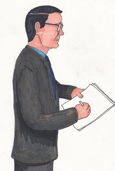 US Assistant Attorney James Pastore - Art by @WikileaksTruck
