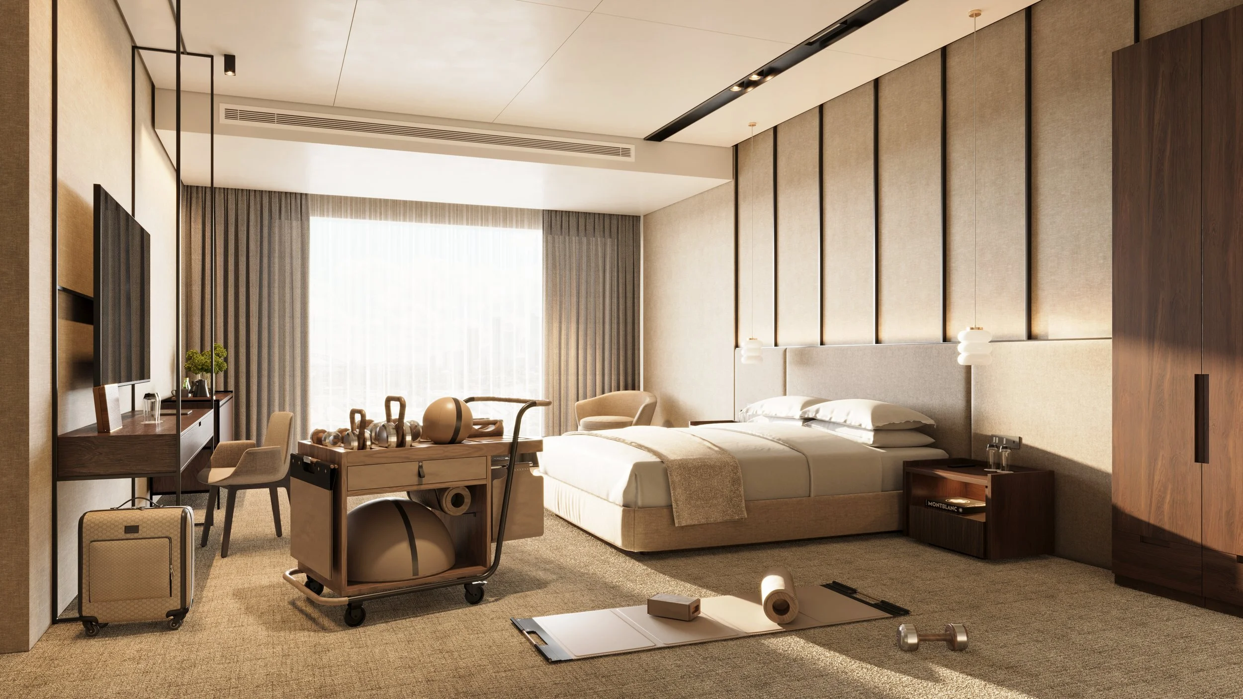 Luxury Fitness Equipment for Hotel Suites