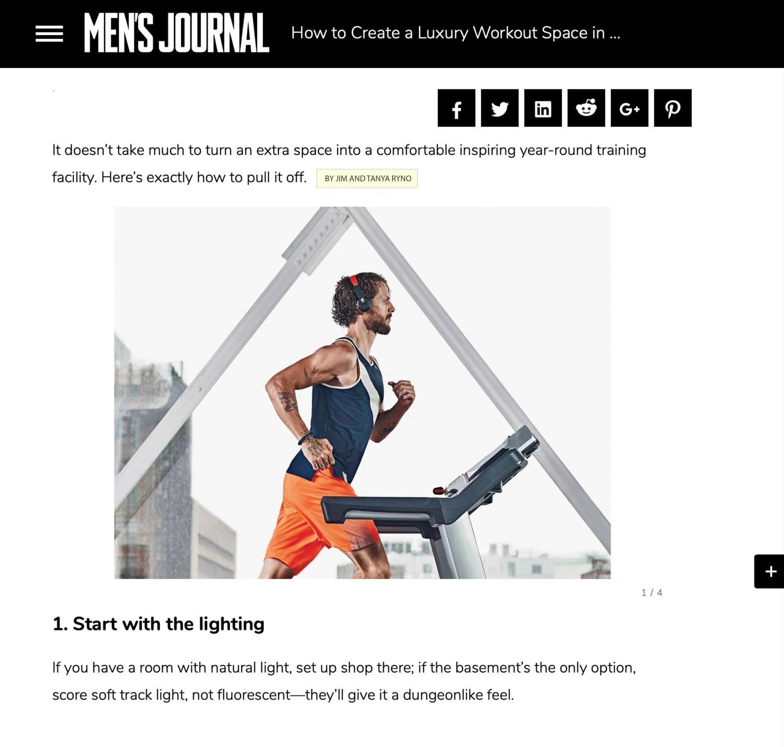 Men's Journal How To Create a Luxury Workout Space in Your Home