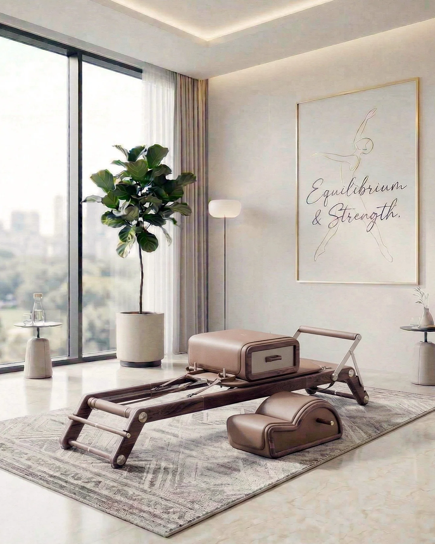 Pilates reformer, but make it absurdly good-looking! 🤎