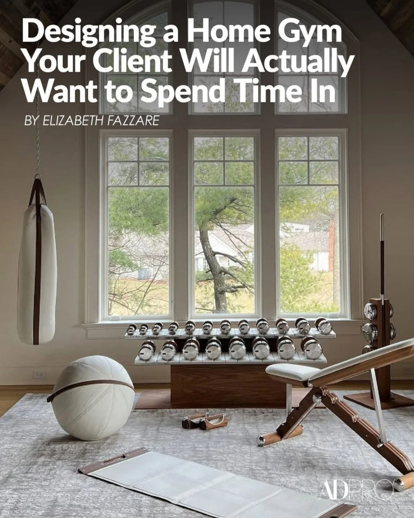 Architectural Digest shared this project about a year and a half ago, and I&rsquo;m reposting it because the idea behind it has only become more relevant: people do not want a &ldquo;gym room&rdquo; anymore. They want a space that supports wellness, 