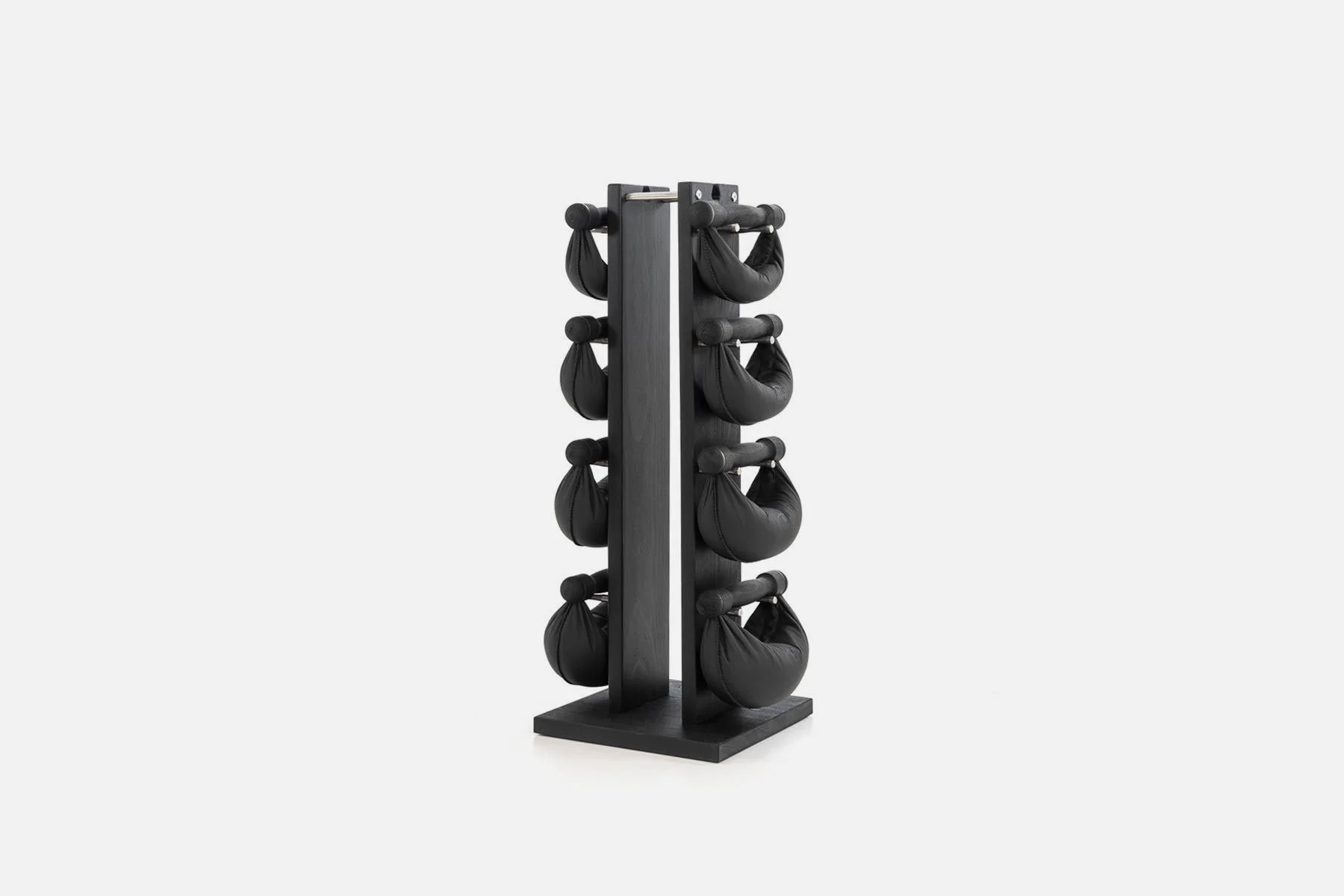 Nohrd Swingbell tower made of black wood with black leather