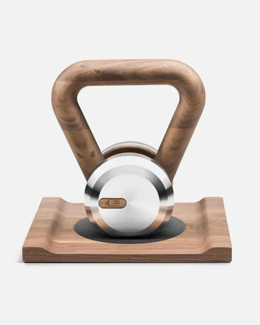PENT Fitness Equipment | LOVA Luxury Kettlebell With Solid Wood Stand