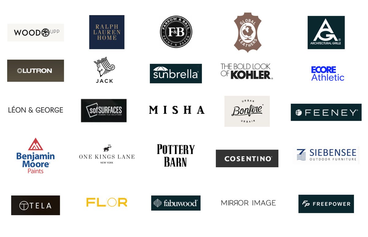 Iron House Authorized Dealers of Woodupp, Ralph Lauren Home, Farrow & Ball, Kohler, Lutron Lighting, Misha Carpets, Cosentino, Urban Bonfire, Benjamin Moore, and many more.