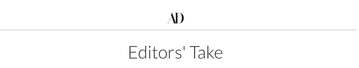 Architectural Digest Logo Editor's Take