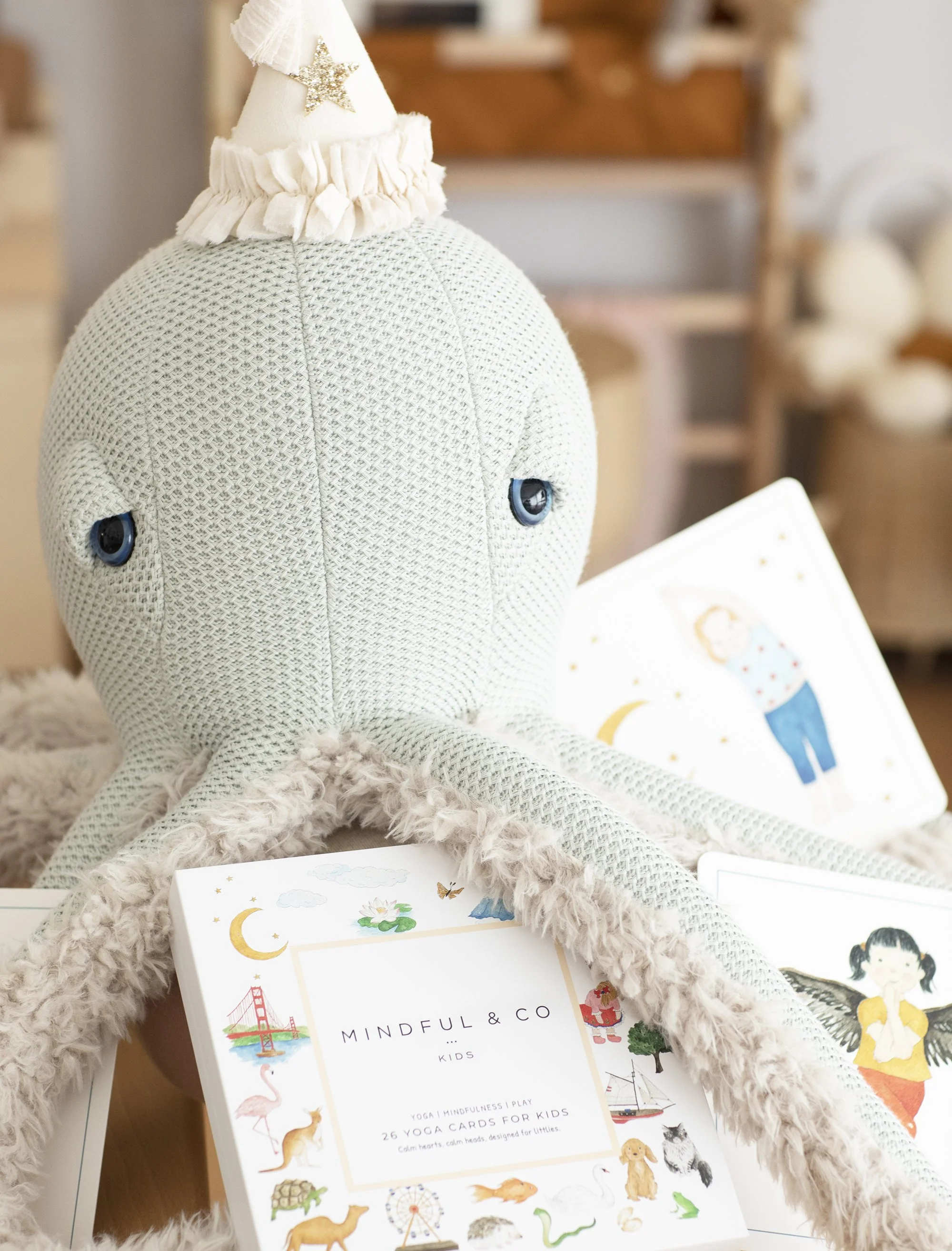 Luxury Yoga Flash Cards for kids featured with stuffed animal.jpg